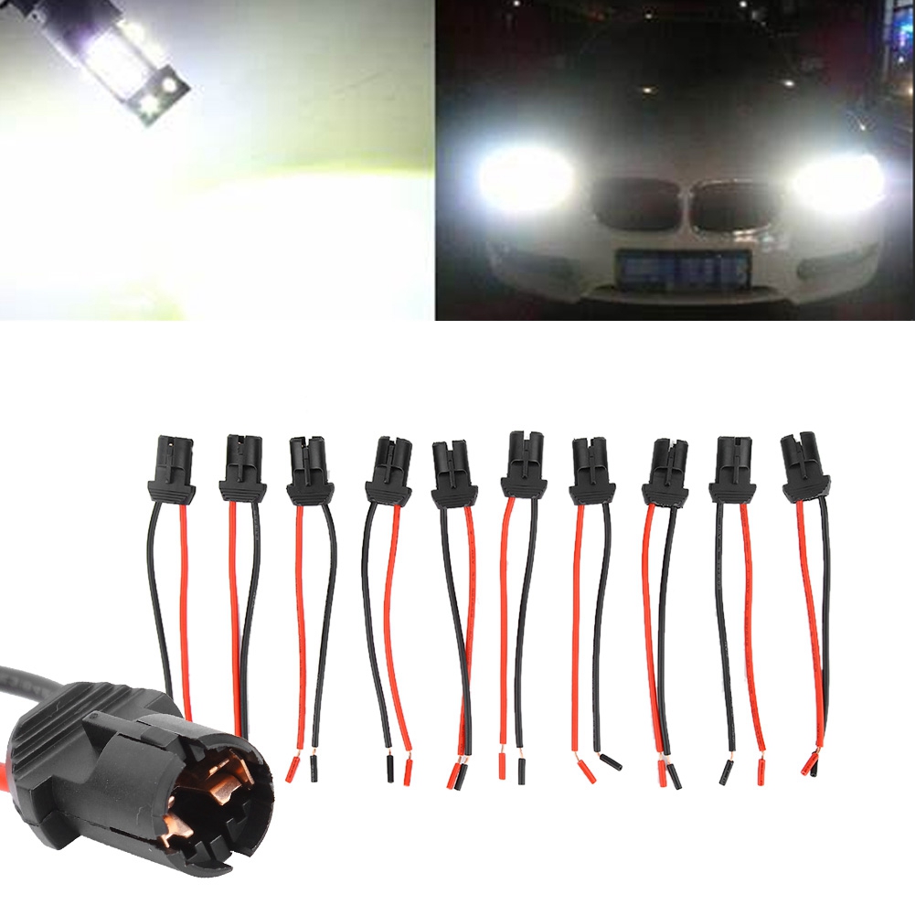 10 Stück T10 Led-lampenfassung, Weiblicher Stecker, Lampensockel, Ideal Für Auto, Lkw, Boot, Positionsleuchten, Einfacher Austausch