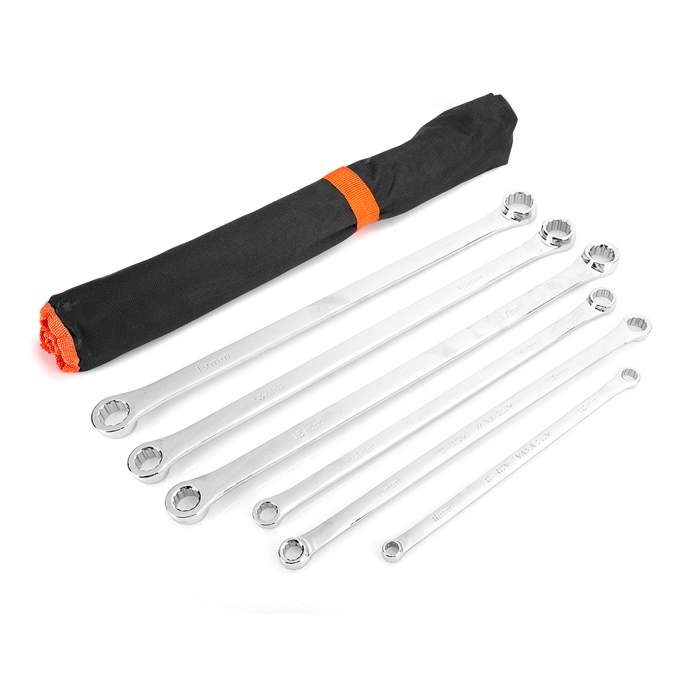 6-teiliges Set Dodekagon-ringschlüssel Nr. 45, Stahl, Verlängerter Doppelkopf-pentalobe-schlüssel, Autoreparatur 8–21 Mm