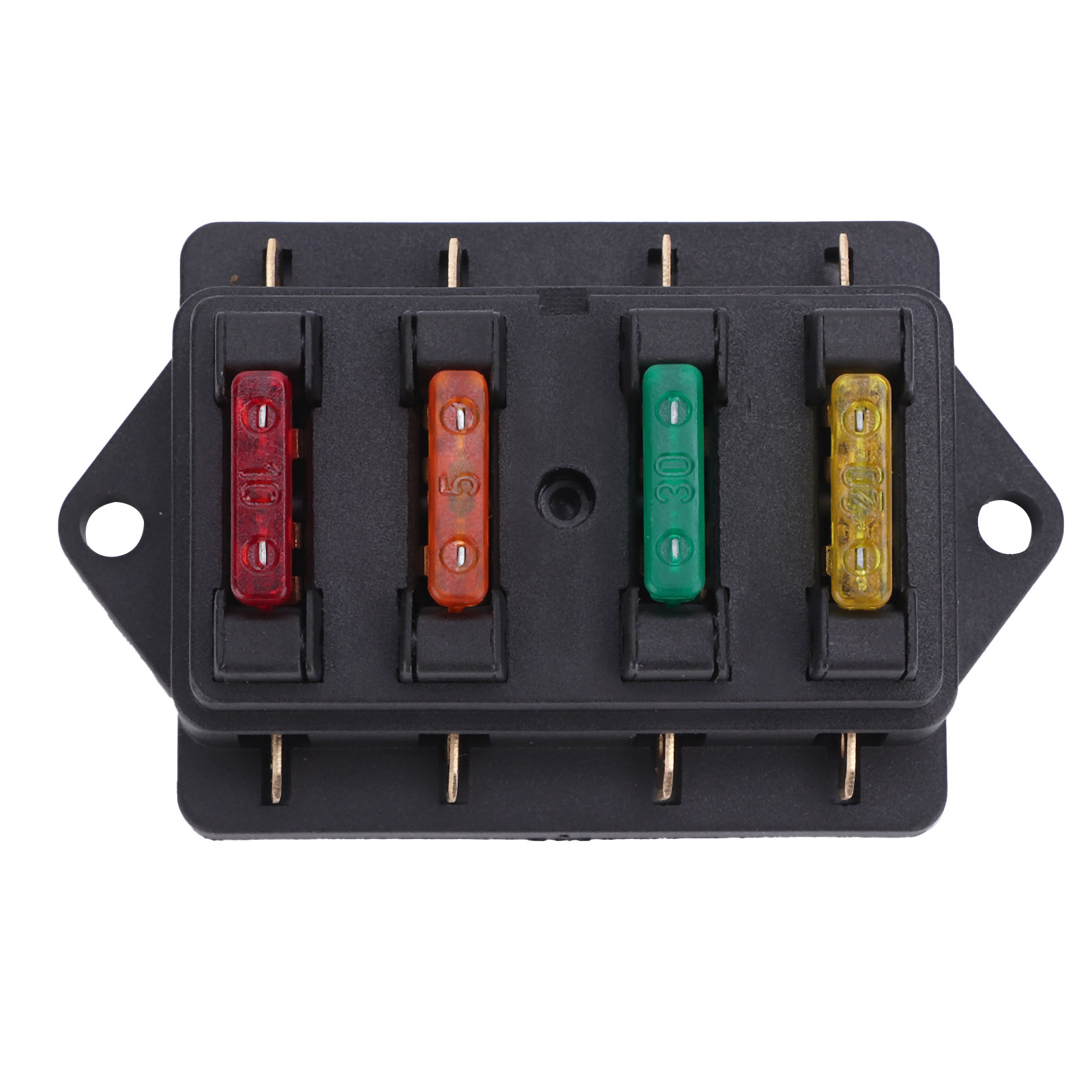 Wasserdichter 4-fach-sicherungshalter Mit 4 Sicherungen, 12v-24v, Für Auto, Boot, Wohnmobil