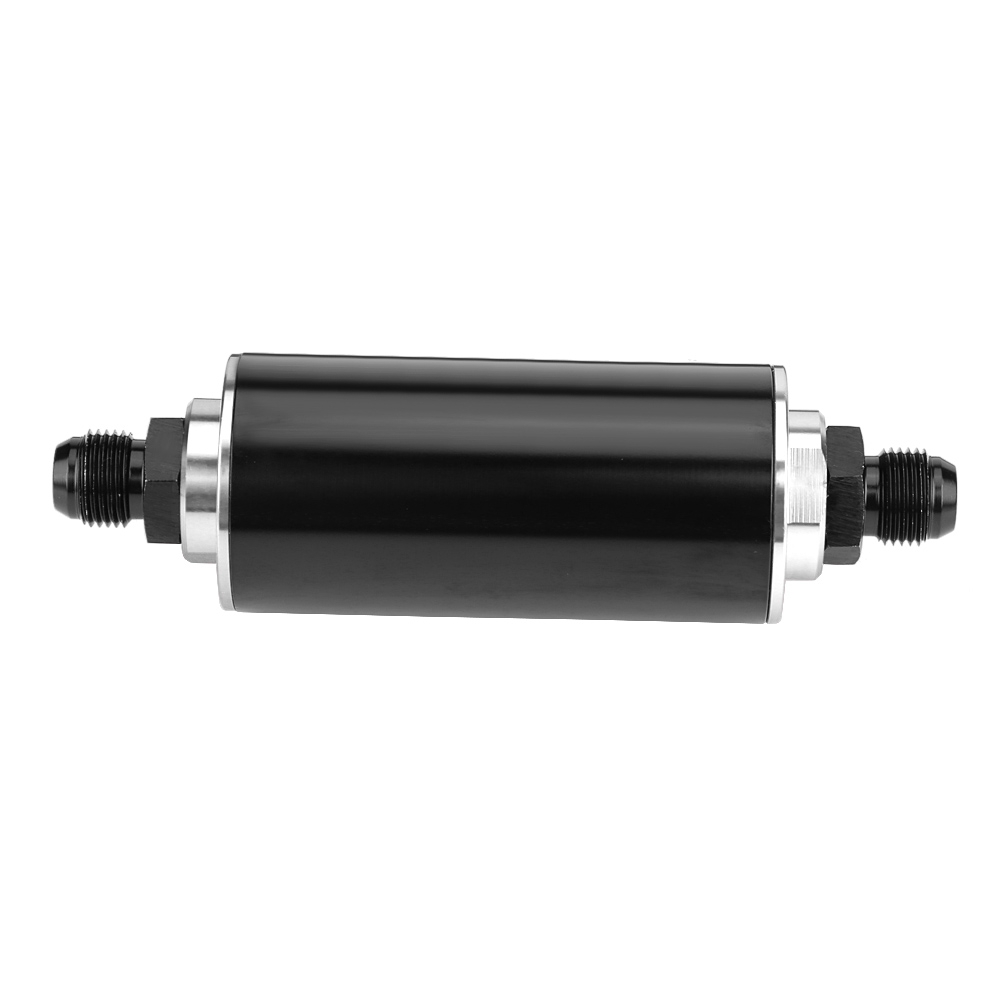 Hochleistungs-an6-100-mikron-aluminium-inline-kraftstofffilter, Schwarz, Für Pkw Und Lkw, Benzin, Hoher Durchfluss