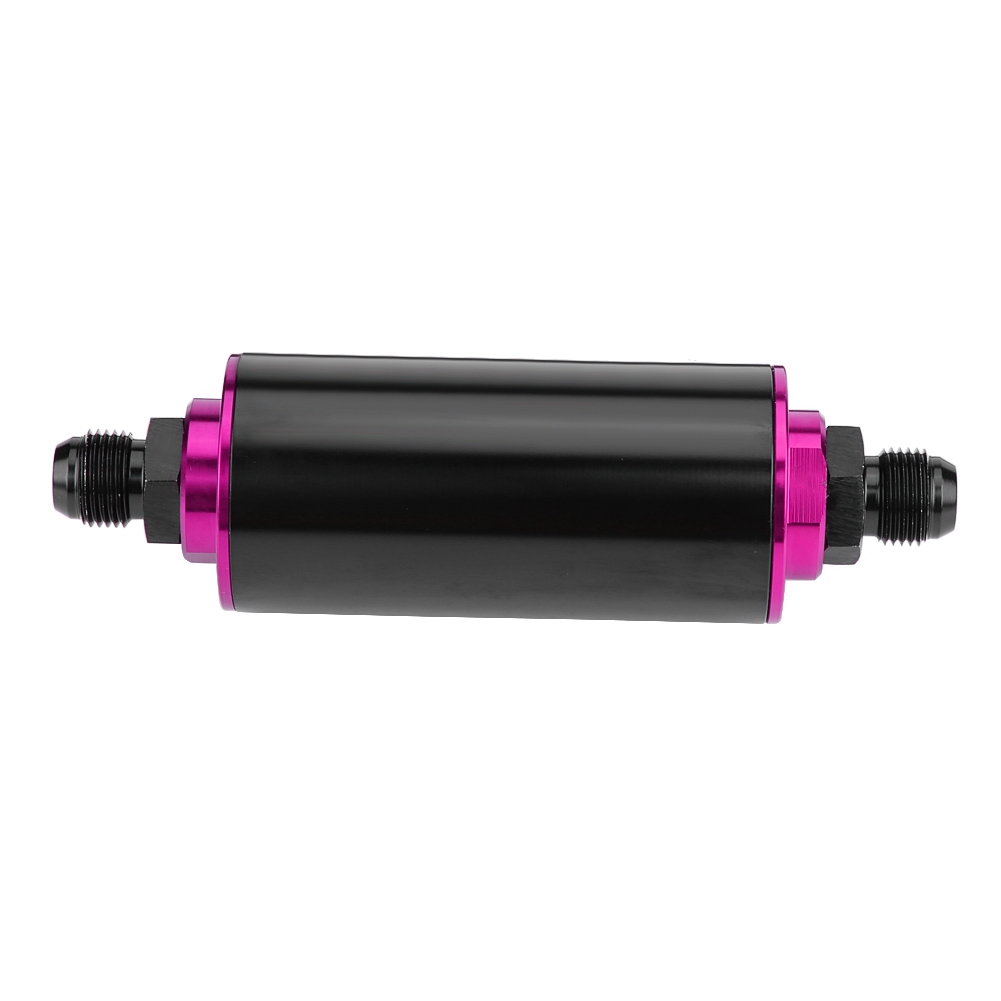 Universeller An6 Aluminium-kraftstofffilter, 100 Mikron, Hoher Durchfluss, Benzin, Für Pkw/lkw, Lila, Einspritzkompatibel.