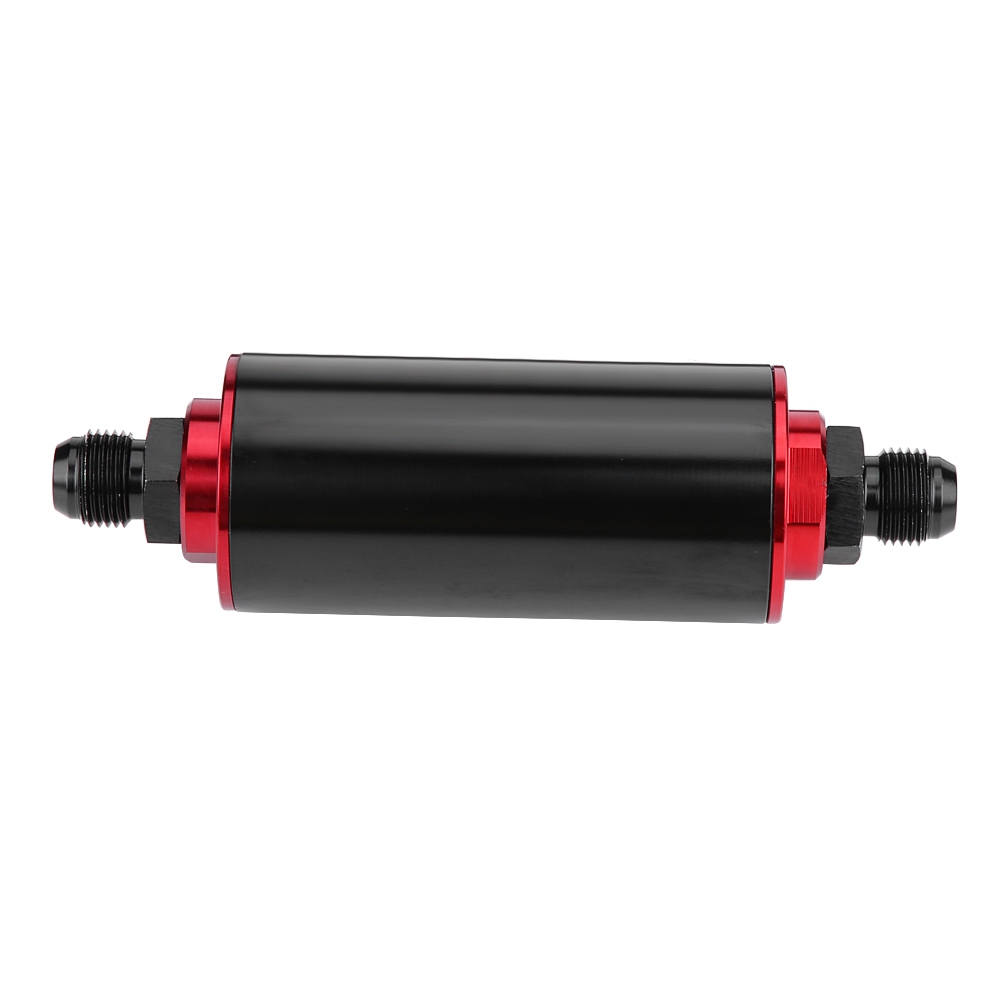 Universeller 100-mikron-hochleistungs-kraftstofffilter An6 Aus Aluminium Für Benzin, Für Pkw Und Lkw, Rot