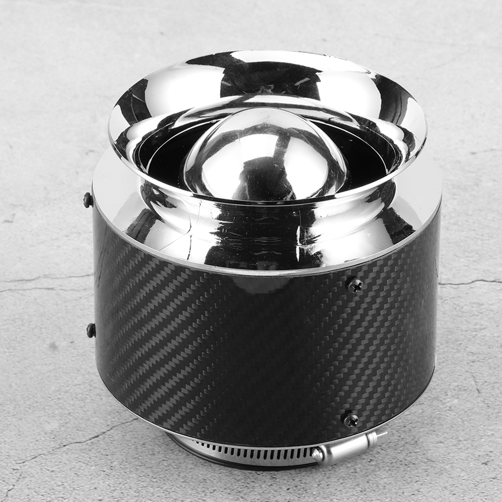 76 Mm / 3 Zoll Universal-luftfilter Mit Carbonfaser-textur Für Autos, Ersatzzubehör S