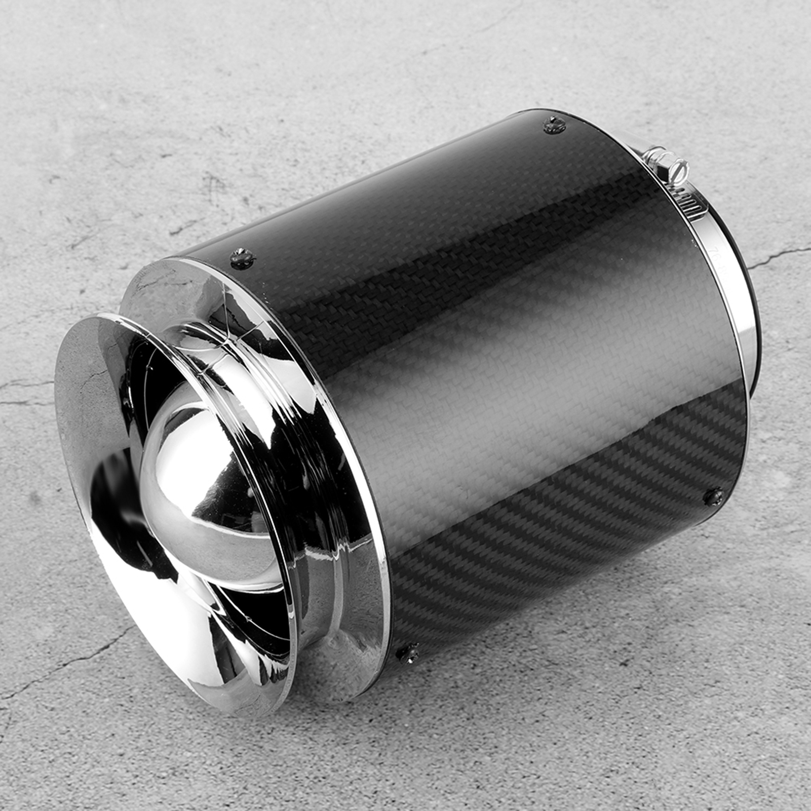 76 Mm / 3 Zoll Universal-luftfilter Mit Carbonfaser-textur Für Autos, Ersatzteil L
