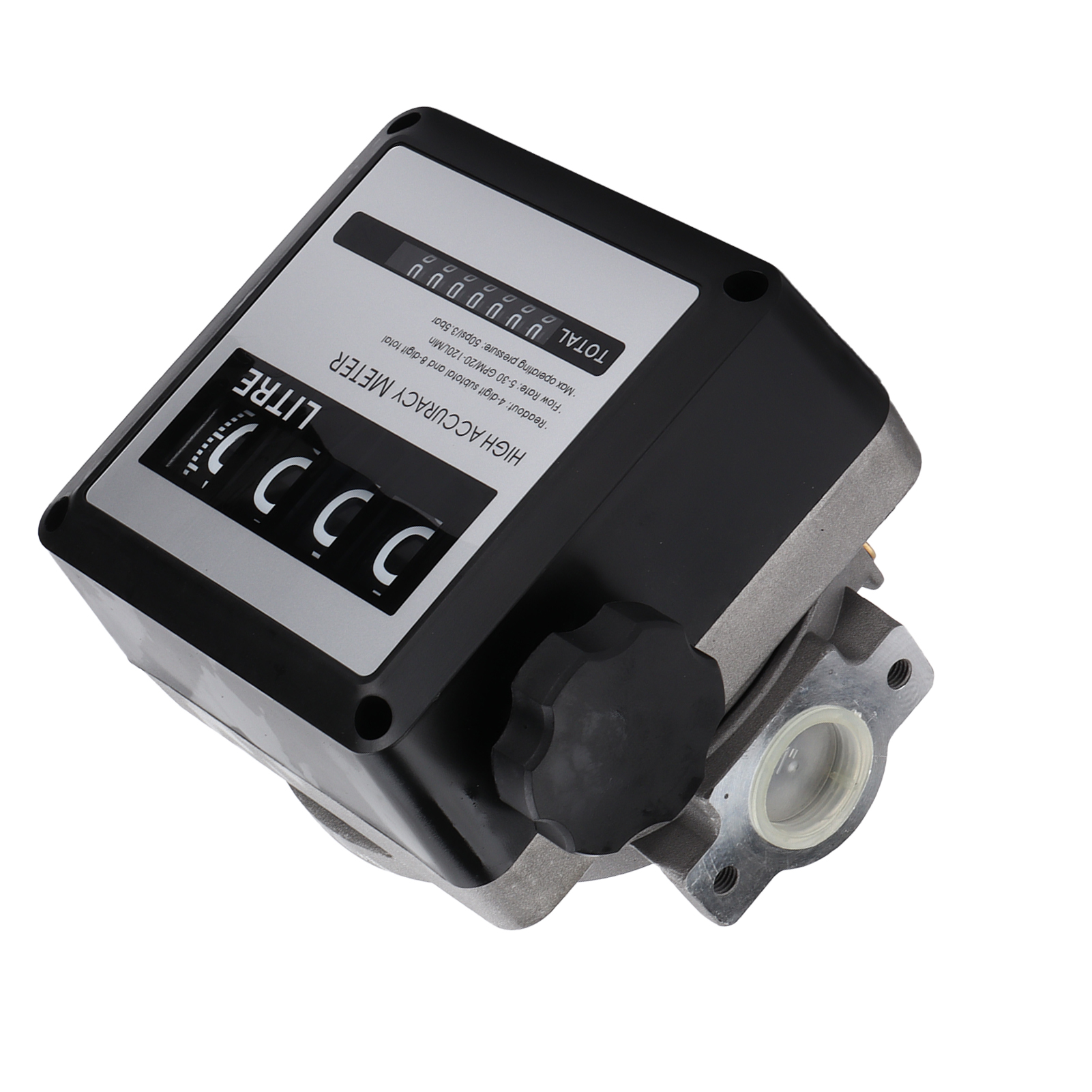 4-stelliger Kraftstoffdurchflussmesser, Großes Lcd-display, 5-30 Gpm / 20-120 L/min, Hohe Genauigkeit Für Benzin, Digitaler Durchflussmesser