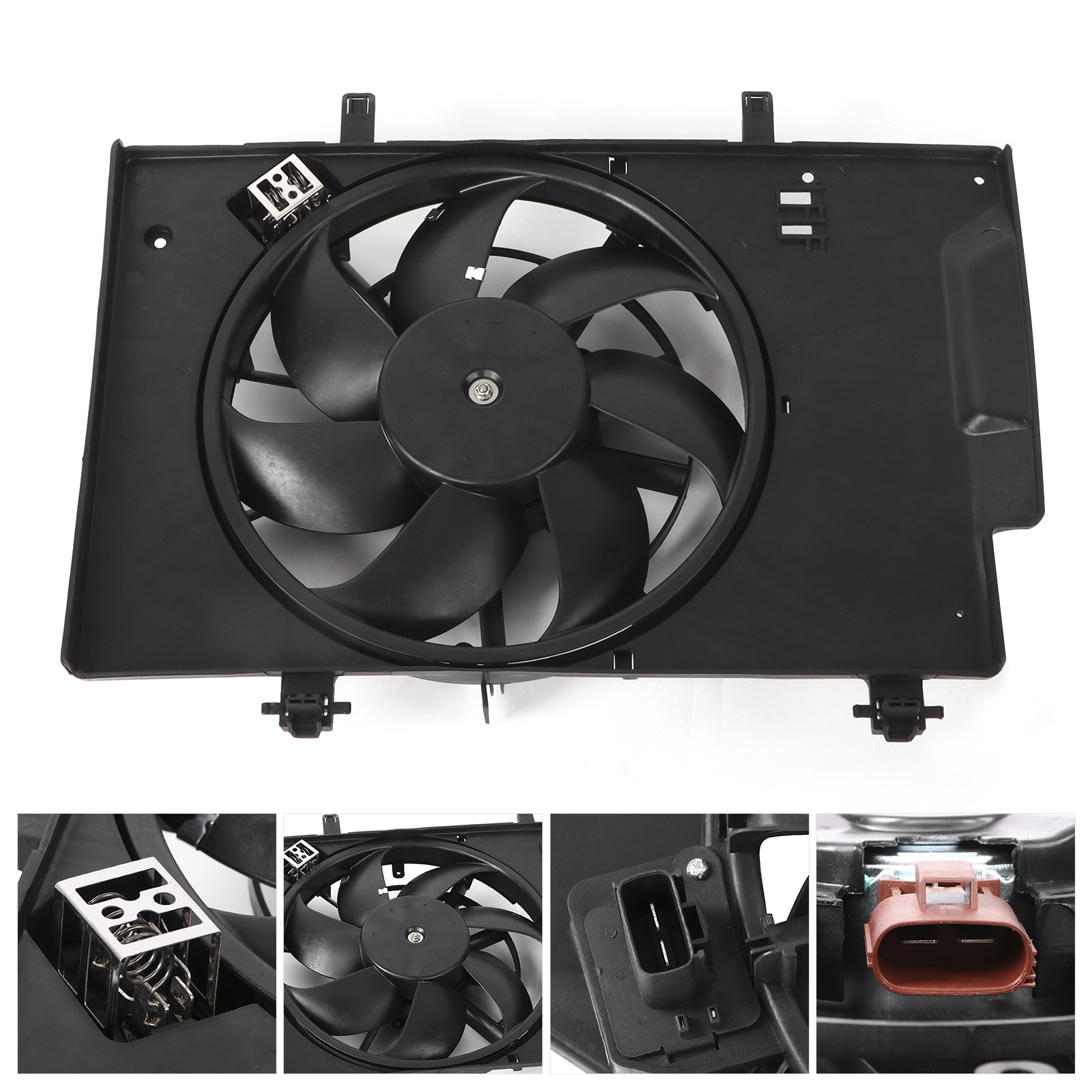 Motorkühlventilator C1b18c607fa Kompatibel Mit Ford Fiesta 2011-2018, Ersatzkühler, Neuteil, 12v, Für Benzin- Und Dieselfahrzeuge.