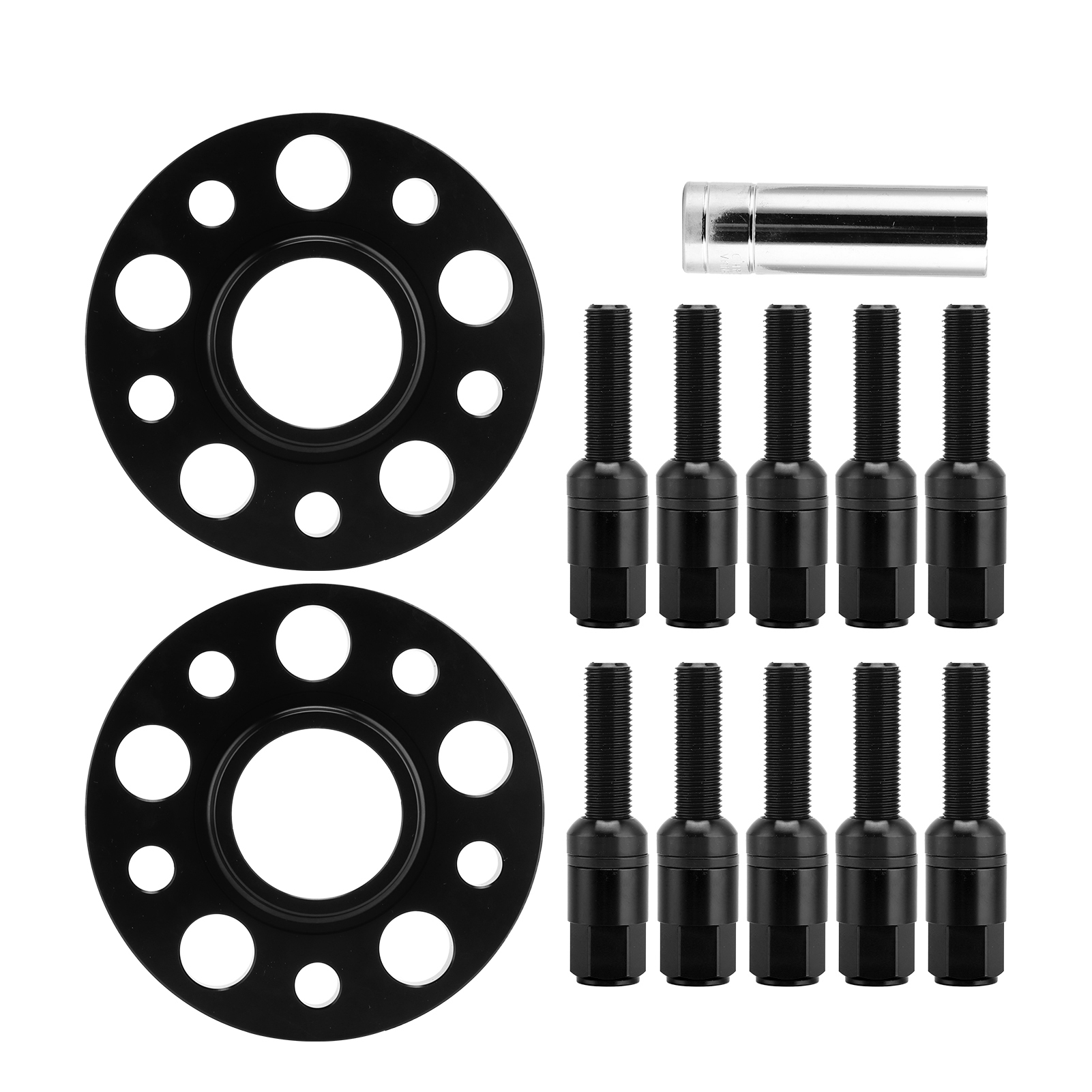 Satz Mit 4 15-mm-aluminium-spurverbreiterungen, 5x112 M12x1,5-schrauben Für Mercedes-benz