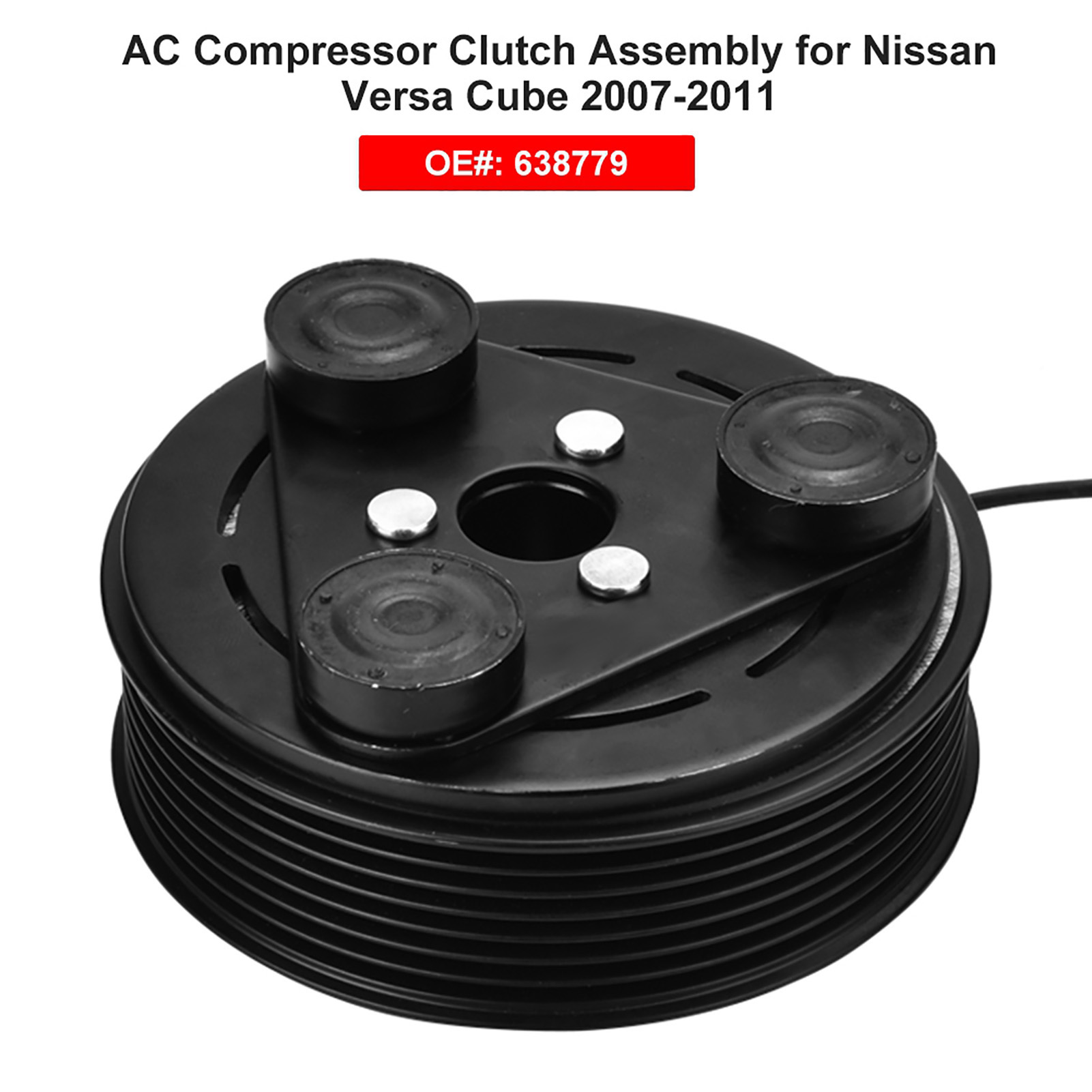 Kupplungsbaugruppe Für Klimakompressor, Riemenscheibe Und Spule Für Nissan Versa Cube 2007–2011, Teilenummer 638779