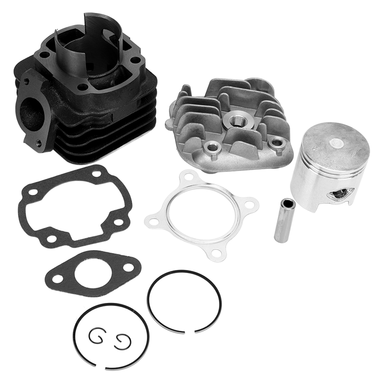 11-teiliger Zylinder- Und Kolbensatz, 47 Mm Bohrung, Aluminiumlegierung, Oberer Teil, Für Die Reparatur Von 50-cm³-zweitaktmotoren (jog J ...