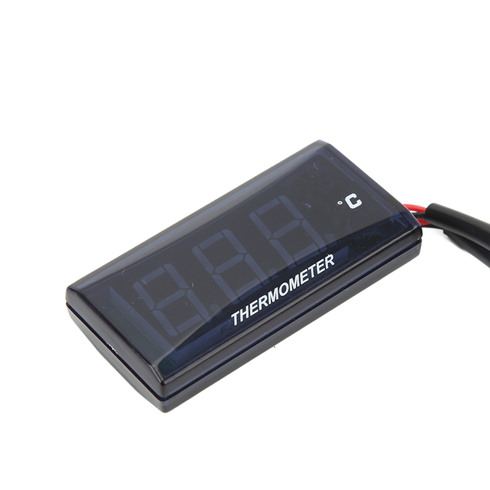 Universelles 12v Dc Motorrad-wassertemperaturmessgerät, Dünnes, Rot Hinterleuchtetes Lcd-display, Mit 16mm T-anschluss Für Motorräder.