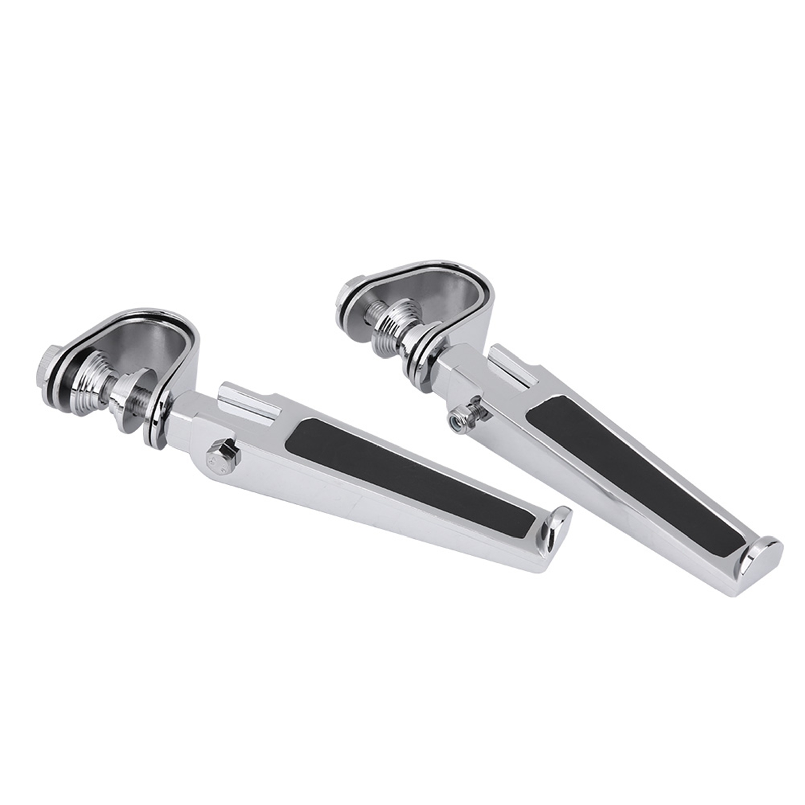 Motorrad-fußrasten Mit Sturzbügelbefestigung, Kompatibel Mit 1" Bis 1-1/4" Rohren, Robuste Aluminium-fußrasten Für Zweiräder, Universeller Montagesatz.