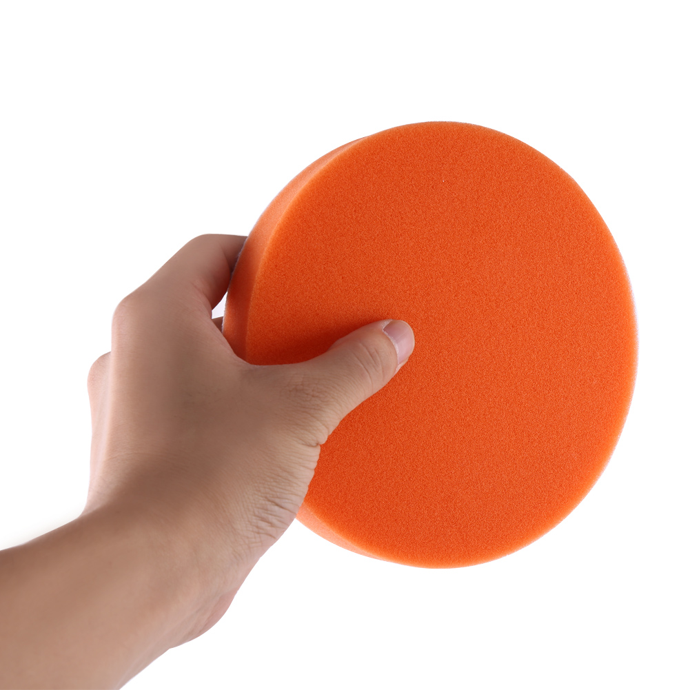 Set Mit 10 150-mm-schwammpolier- Und Wachspads Für Autoschleifmaschinen, Orange