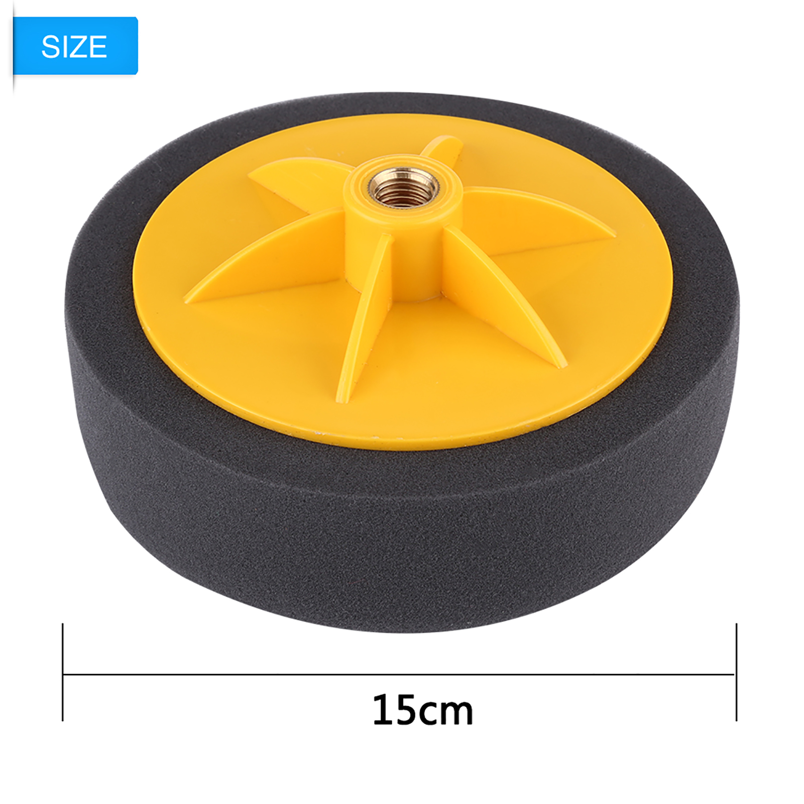 Set Mit 5 Schaumstoff-polierscheiben (15 Cm) Für Die Autopolitur, Schwarze Polierpads Für Autopoliermaschinen