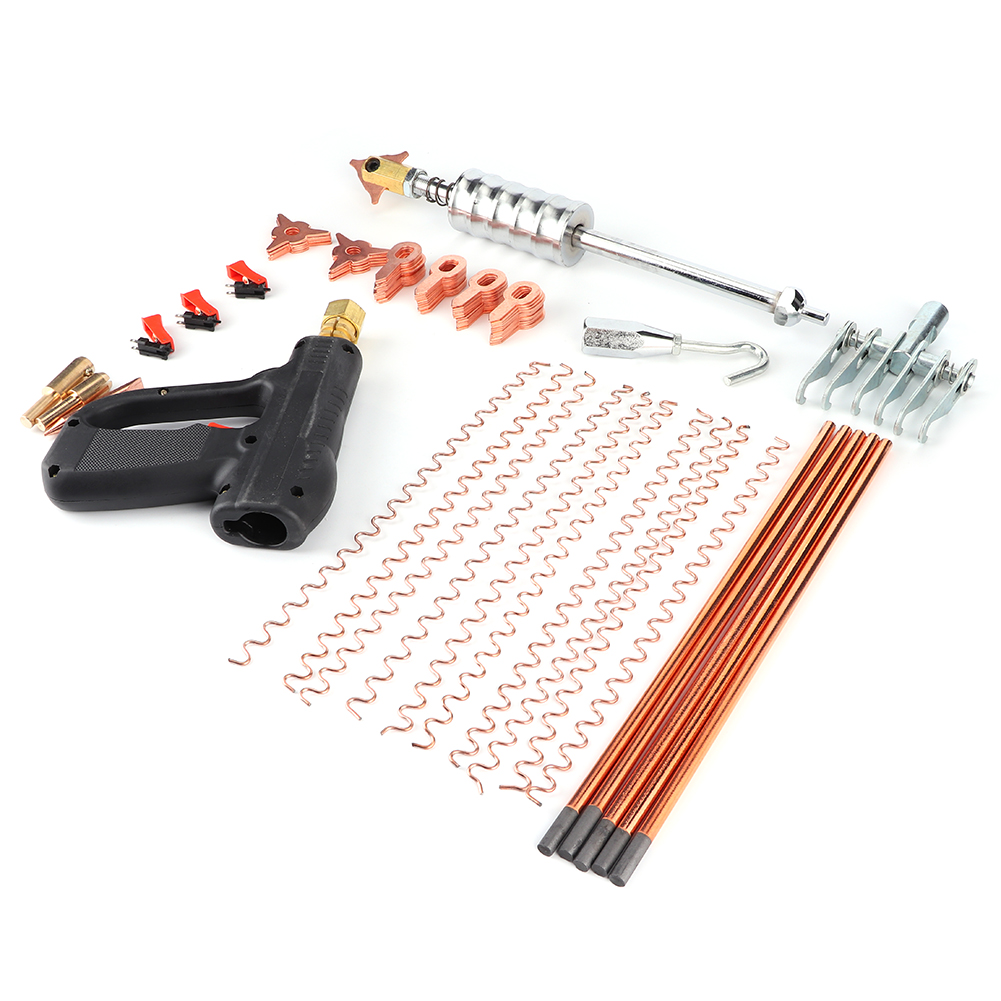 86-teiliges Dellenentfernungs- Und Bolzenschweißset Für Die Punktuelle Autoreparatur, Inklusive Bolzenschweißhammer Und Pistole.