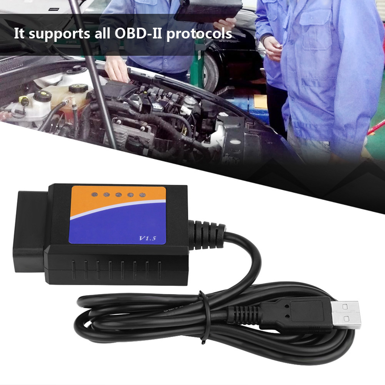 Kfz-usb-anschluss V1.5 Obd2 Diagnosekabel-schnittstellenscanner Für Mercedes-benz Citroën