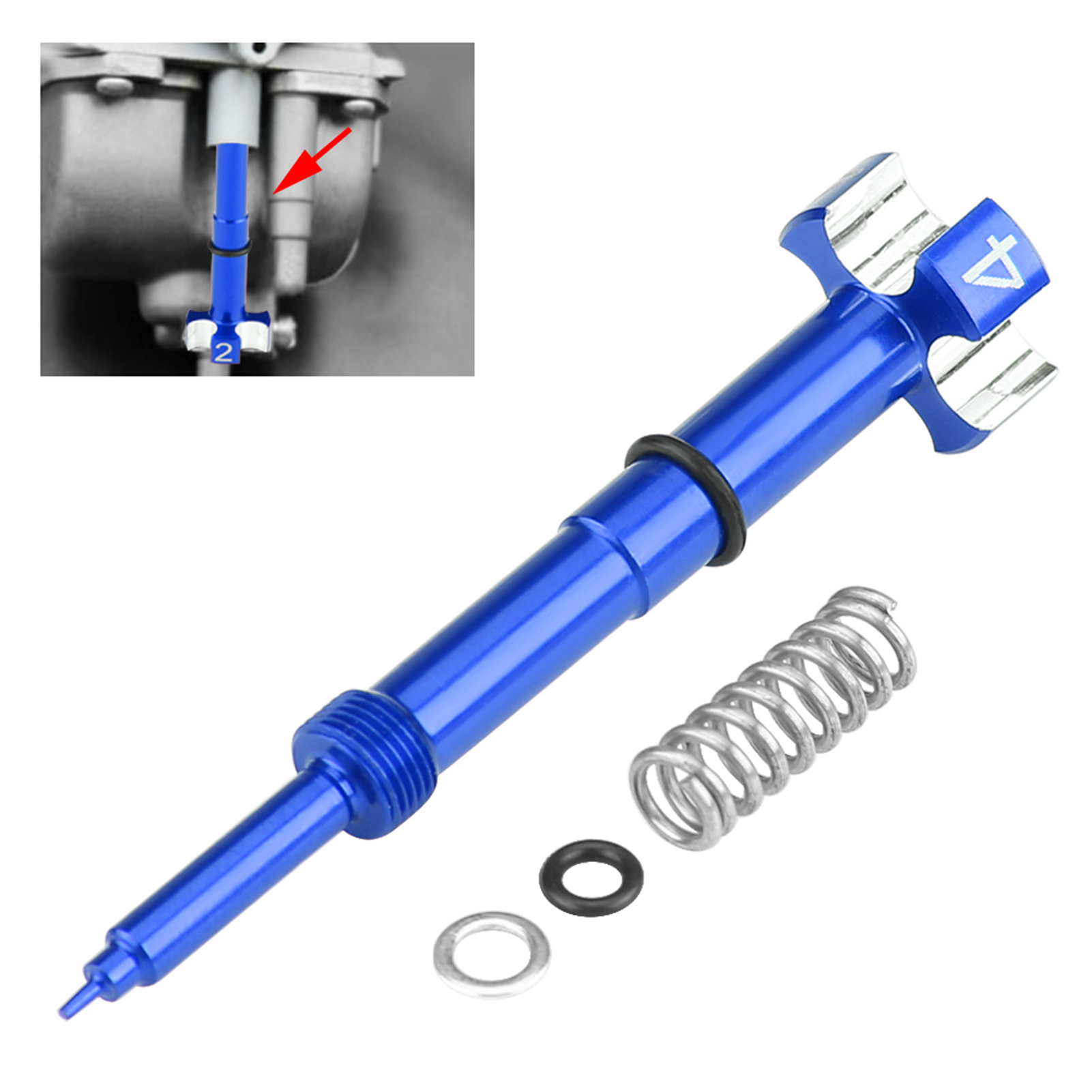 Keihin Fcr Fcrmx Vergaser-gemischschraubensatz Für Suzuki, Blau, Luft/kraftstoff-einstellung, Bearbeitungssatz, Motorrad-ersatzteile, Motorleistung.