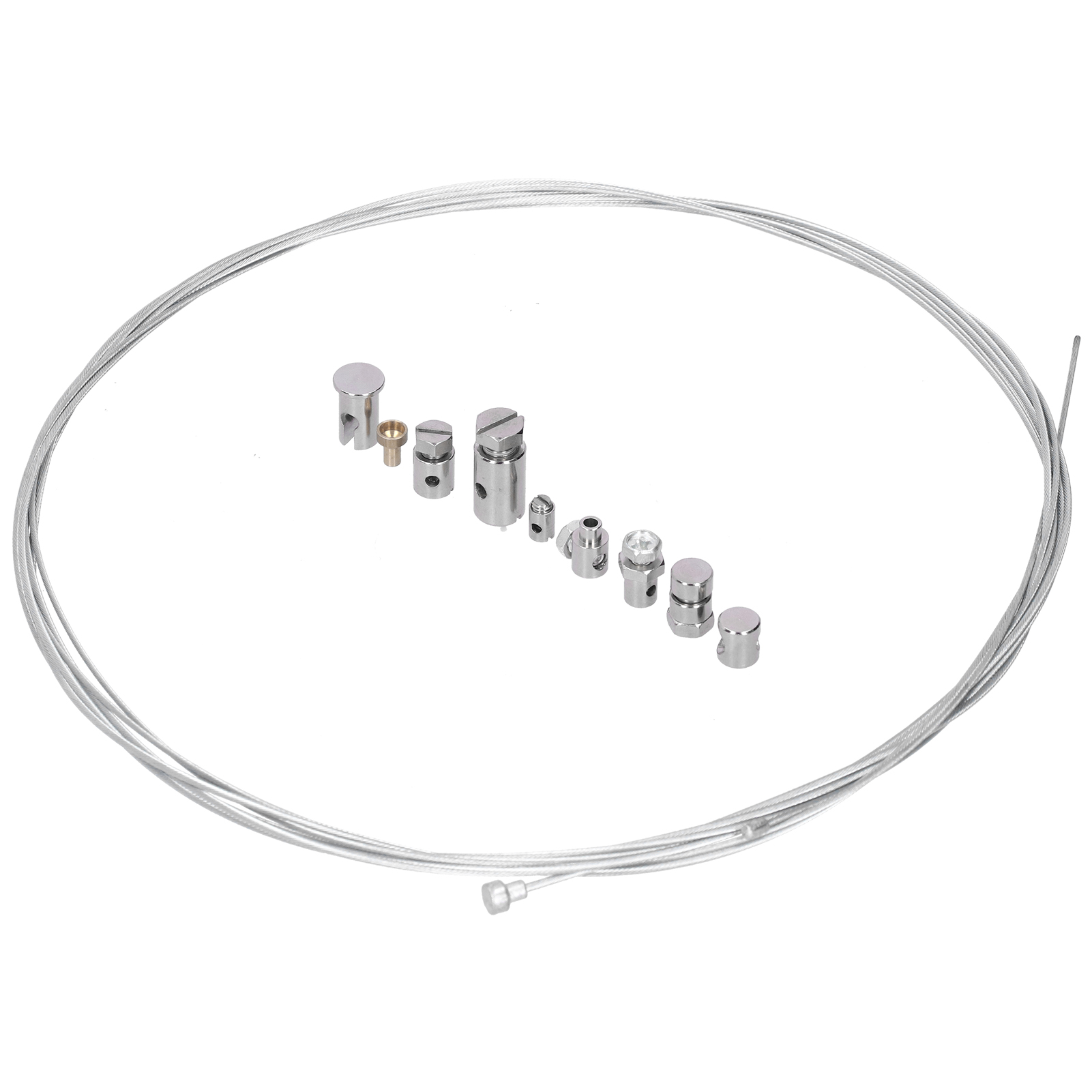 2 Meter Langer Stahlbremszug Mit 9-teiligem Universal-reparaturset Für Motorräder, Ersatzteile
