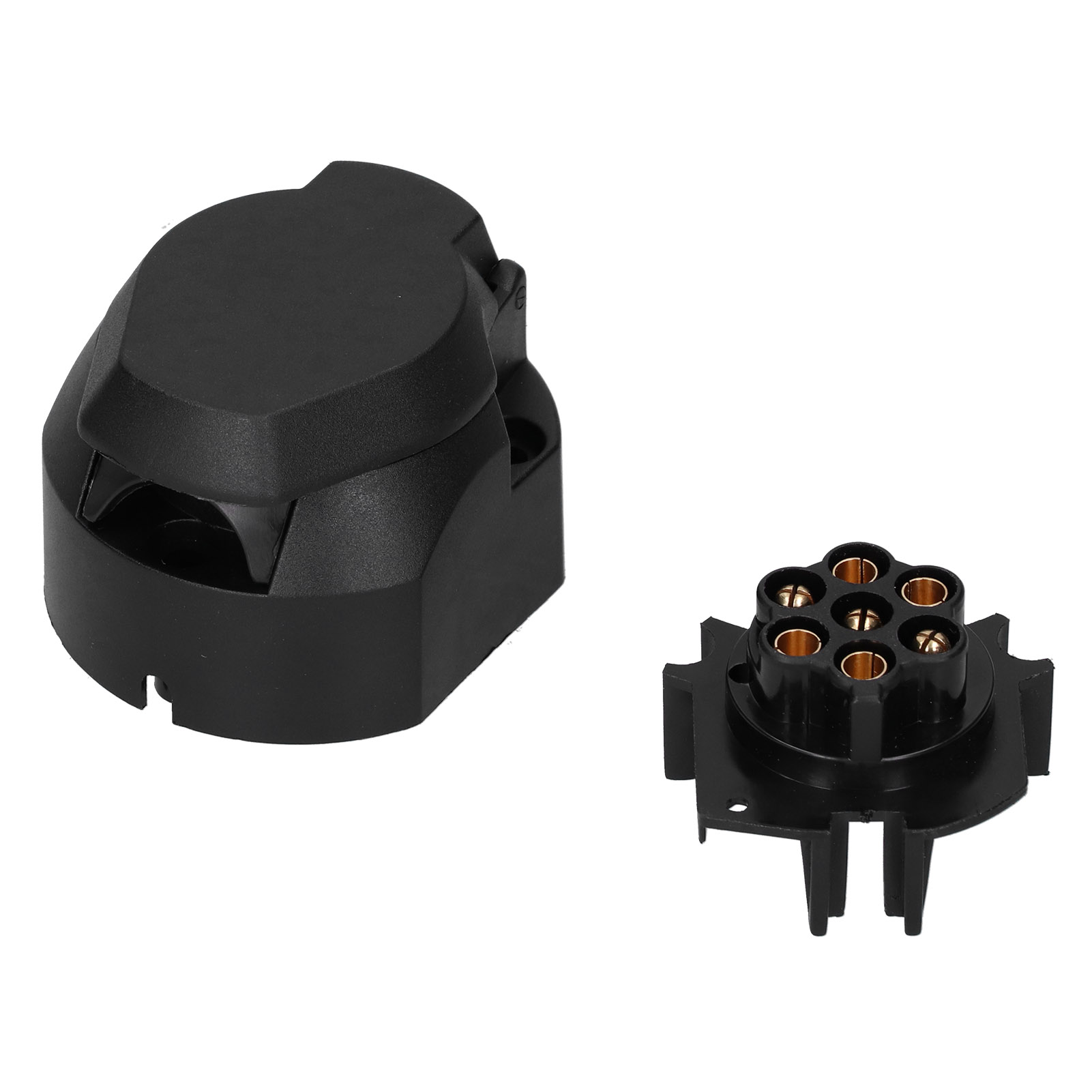 Wasserdichter 7-poliger Anschlussstecker Für Anhänger, Wohnwagen Und Nutzfahrzeuge, Europäischer Netzstecker Mit Stromkabel.