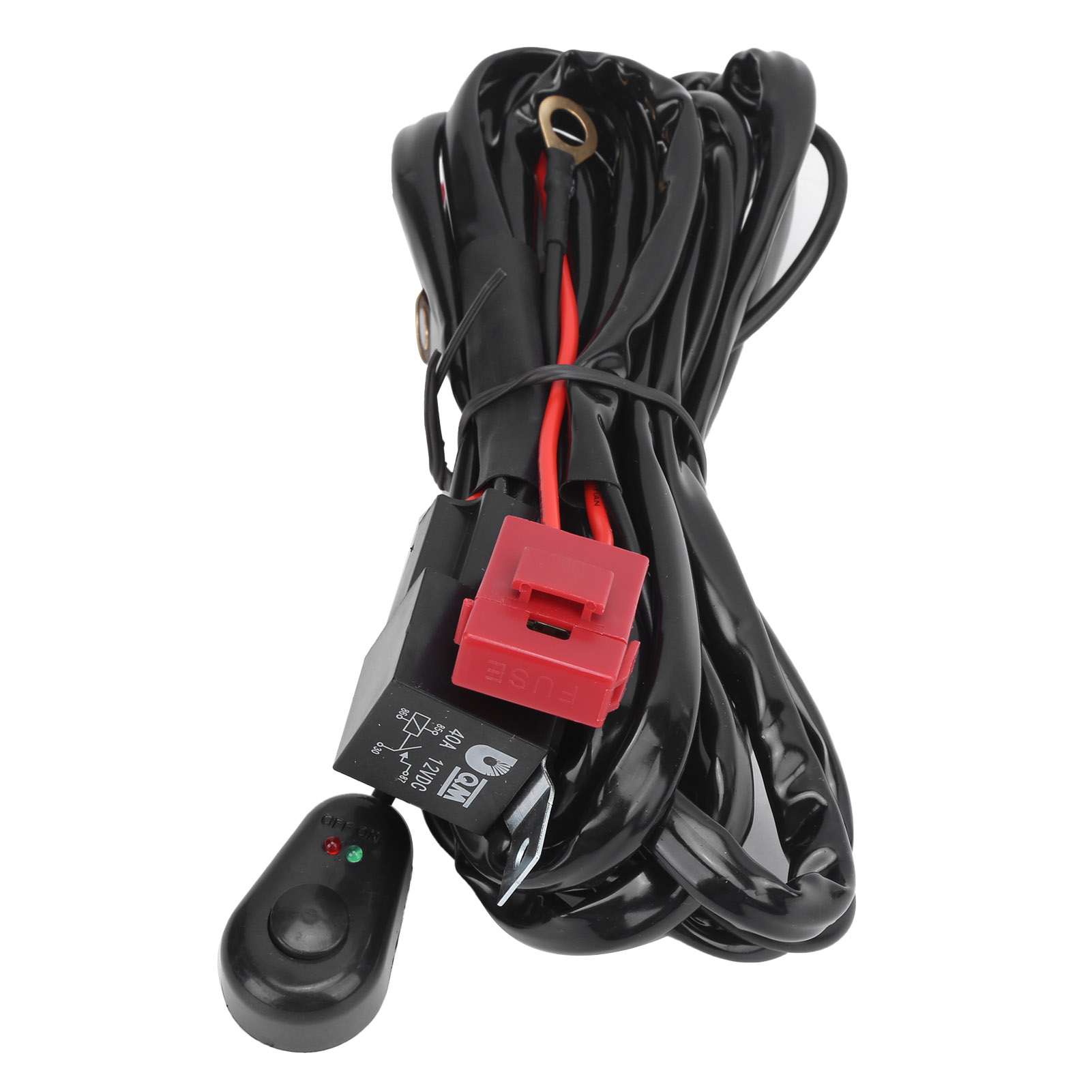 3 M 40 A 12 V Wasserdichter Led-kabelbaum Für Projektor, Scheinwerferkabel Für Atv, Auto, Motorrad Und Boot