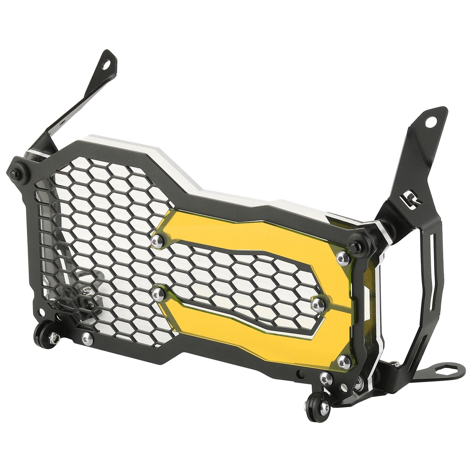Scheinwerferschutzgitter Aus Edelstahl Mit Acryl-lampeneinsatz, Passend Für R1200gs Und R1250gs (orange)