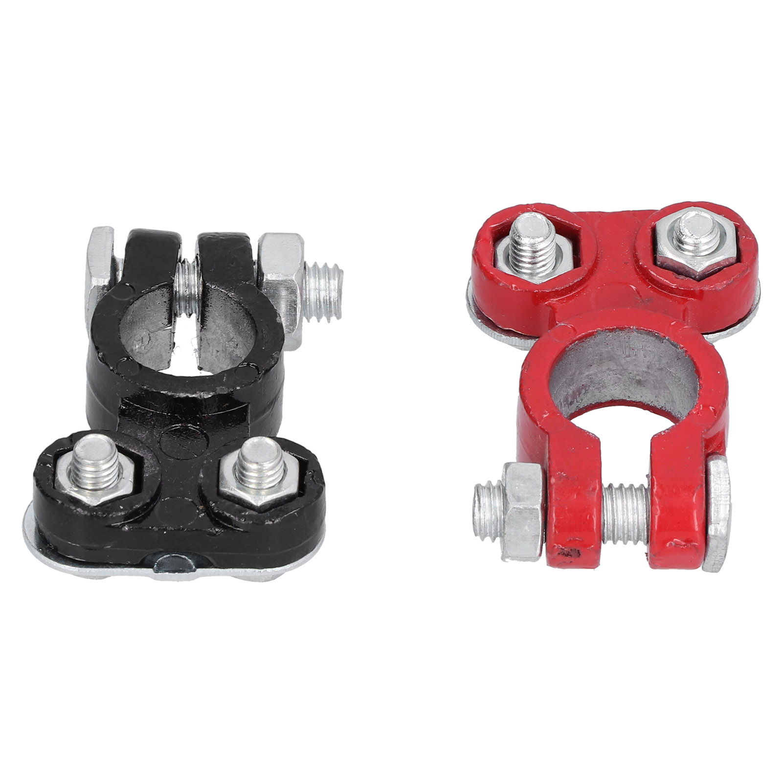 2-teiliger Batteriepolstecker, Plus- Und Minuspol, Obere Polenden Mit 2 Unterlegscheiben