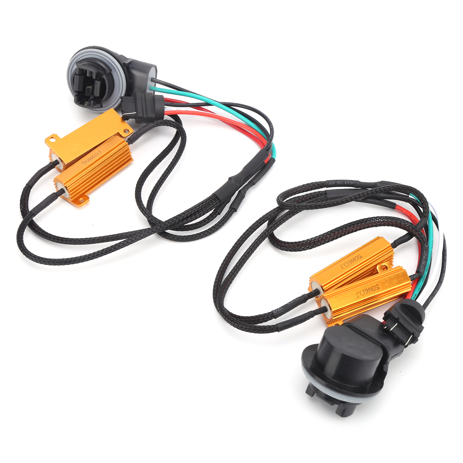 2er-pack 50w 3157b Led Anti-flash Fehlerkorrektur Canbus Widerstände Für Autoscheinwerfer, Nebelscheinwerfer Und Tagfahrlichter