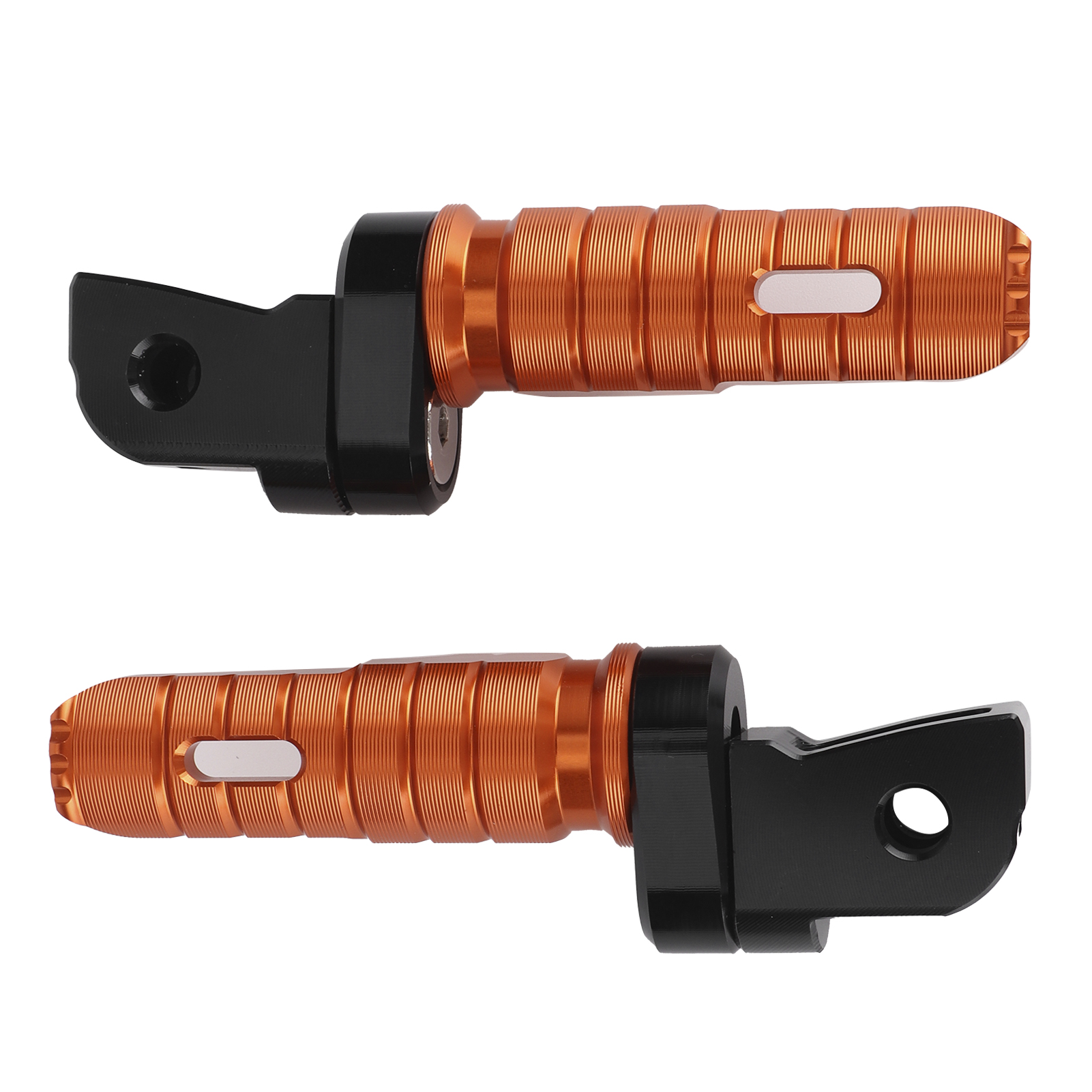 Paar Cnc-gefräste Motorradfußrasten Aus Orange Eloxierter Aluminiumlegierung, Motorradfahrerfußrasten, 2-teiliges Zubehörset.
