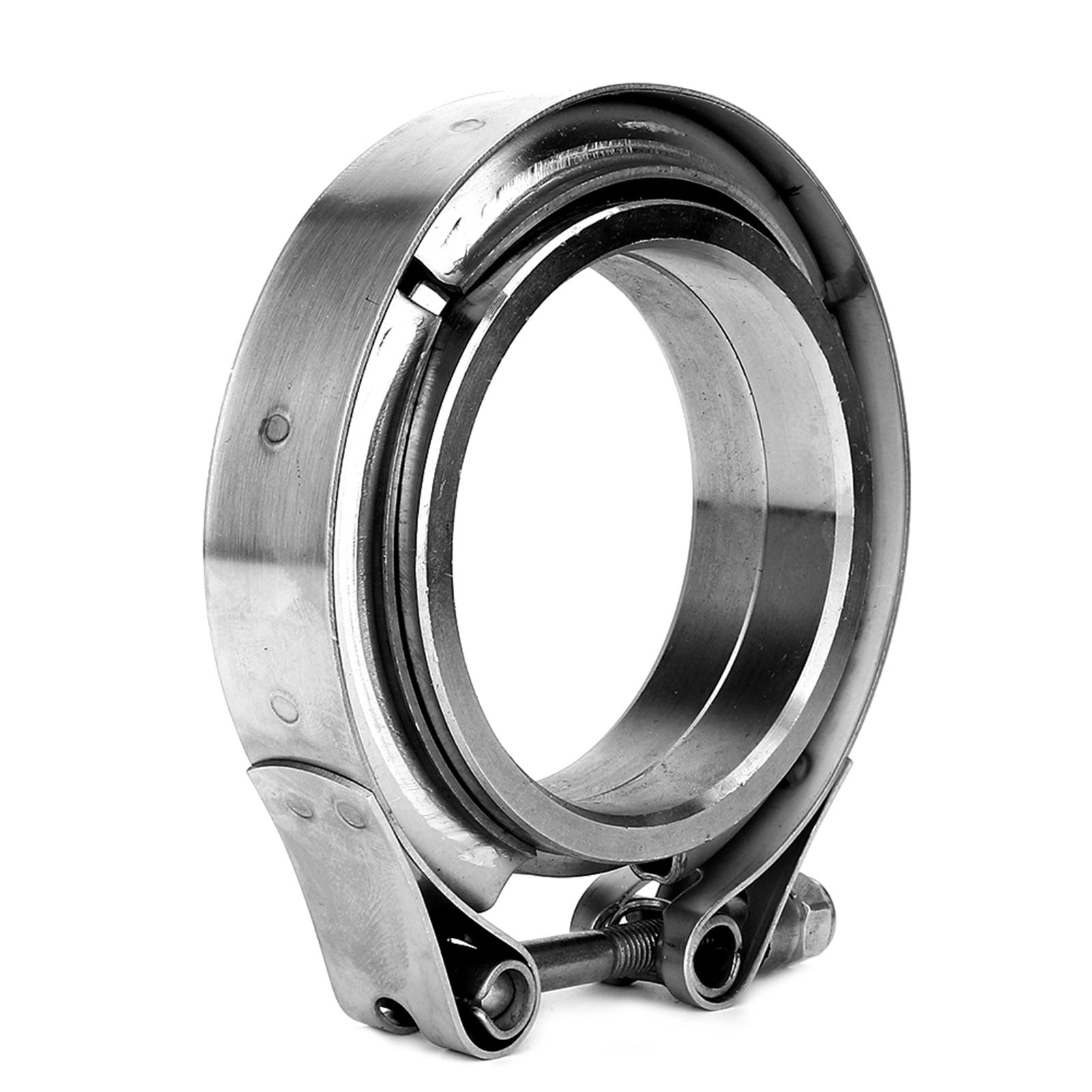 2,5-zoll-turbo-abgaskrümmer Aus Edelstahl, Flanschsatz Mit V-band-klemme, 2-teilig, Hochleistungs-rohrverschraubung