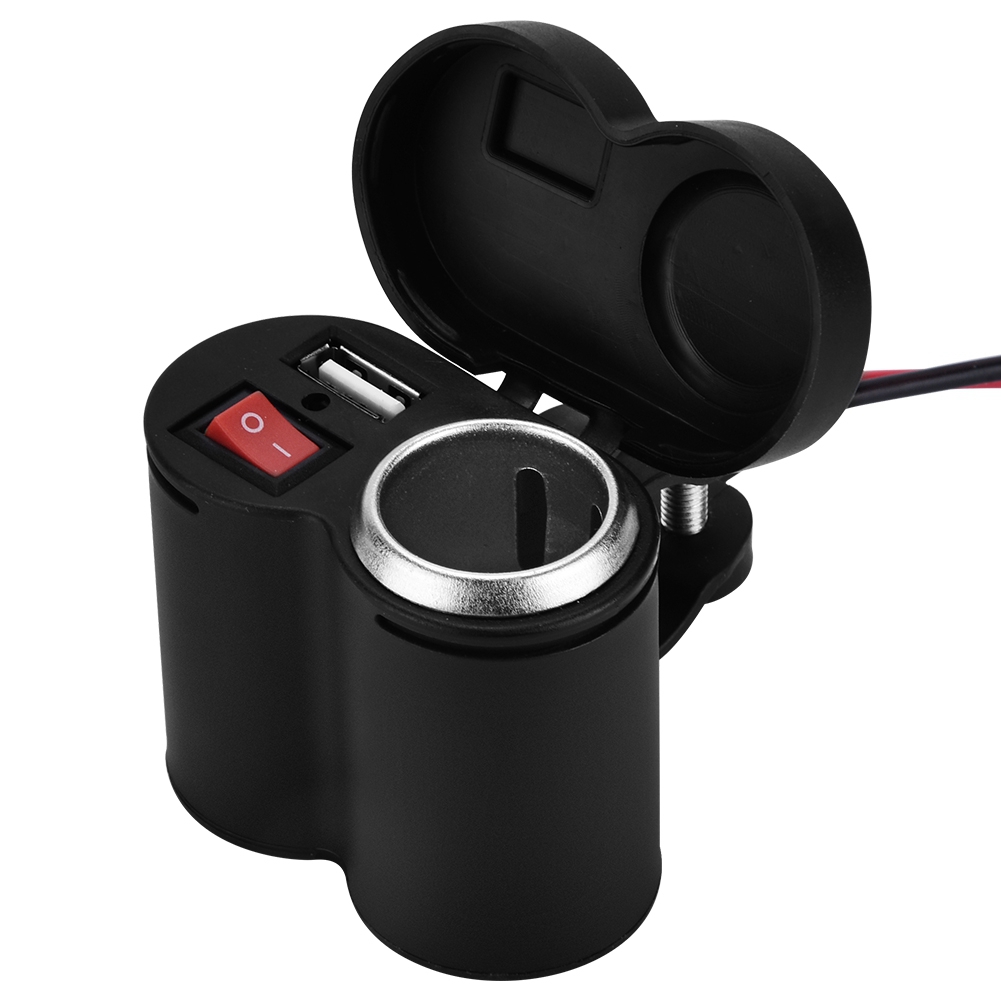 12–24-v-usb-motorradladegerät, Wasserdichte Zigarettenanzünderbuchse, Handy-ladeanschluss, Wasserdichtes Zubehör