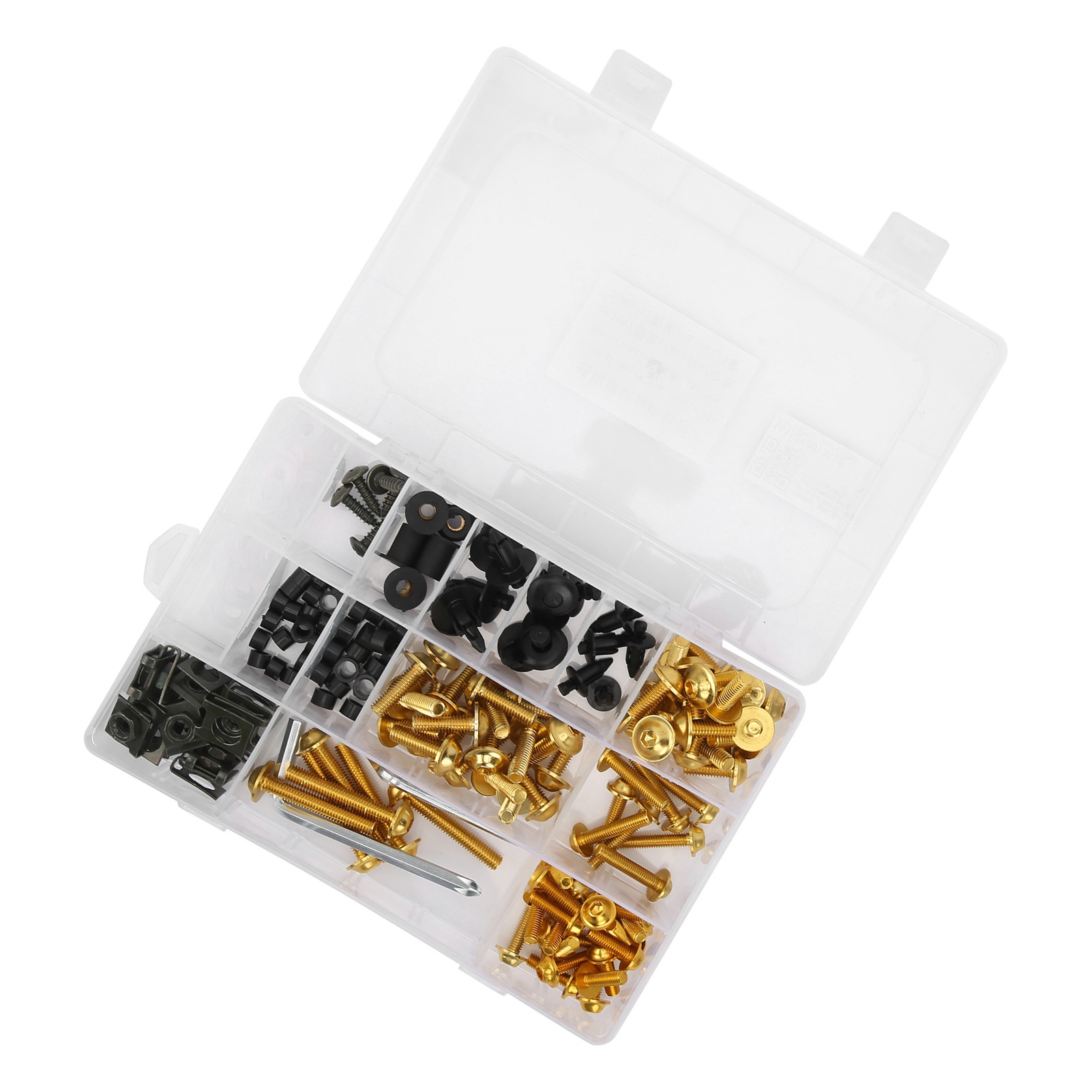 Universelles Schraubenset Für Motorradverkleidungen, Goldfarbene Aluminiumbefestigungen, Windschutzscheibenschrauben, Motorradreparaturschraubenset