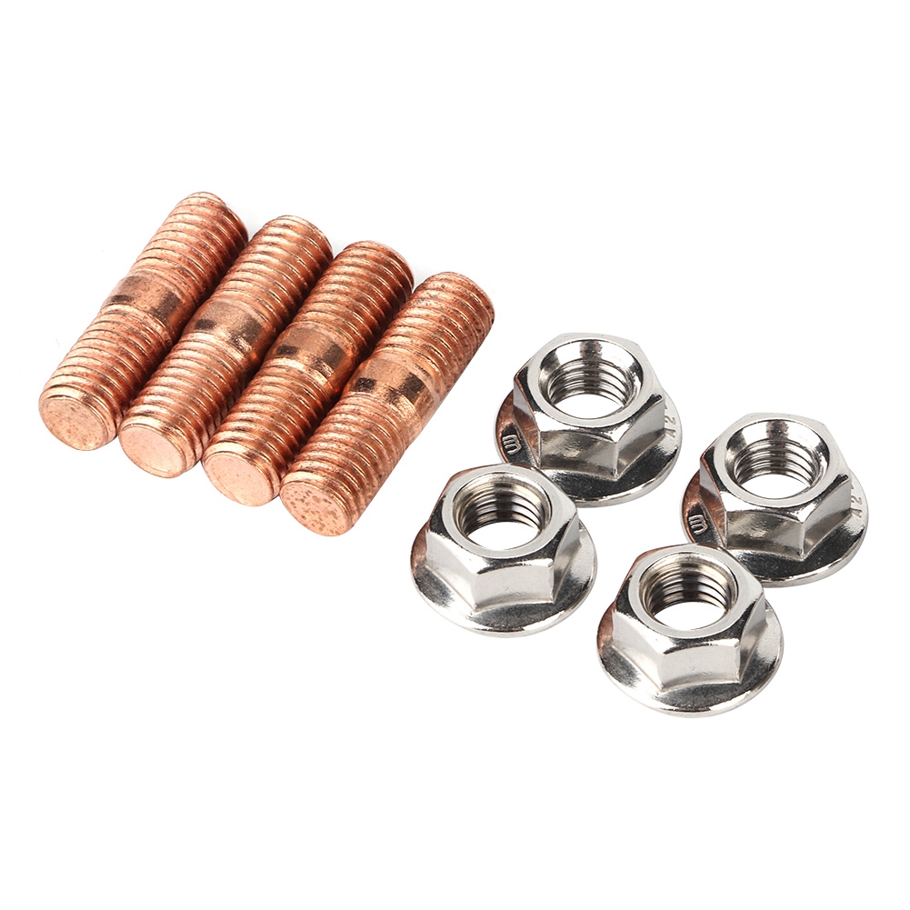 Hochfester Turbo-stehbolzensatz M10x1.50 T3 T4 T6 Gewinde Mit Flanschmuttern, Verstärkte Krümmerbefestigung, Komplettes Robustes Stahlset.