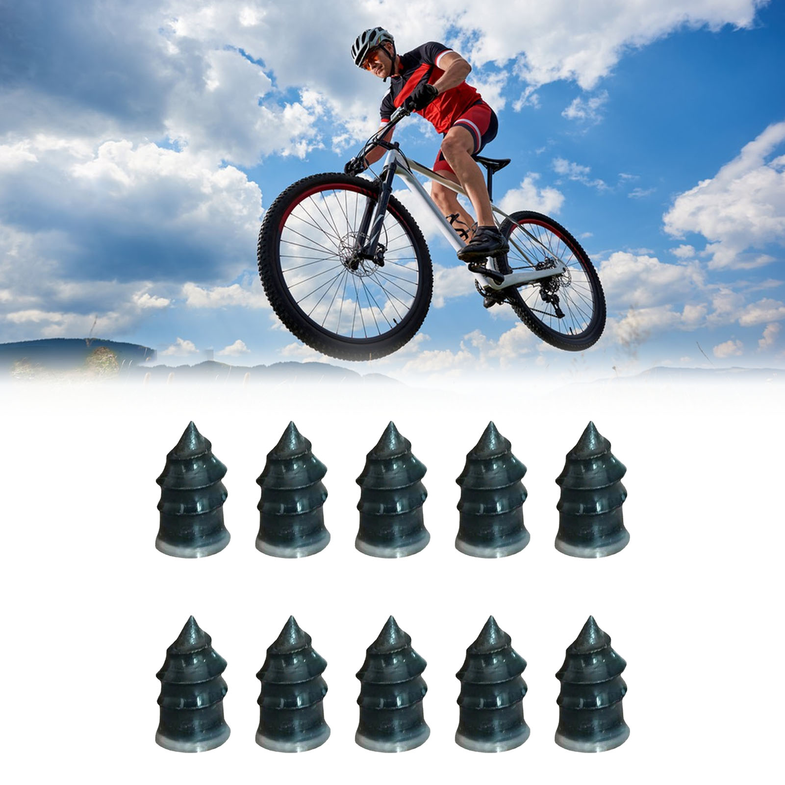 10-teiliges Reifenreparaturset Für Autos, Motorräder, Lkws Und Traktoren, Selbstdichtende Nägel, Reparatur Ohne Demontage, Größe L, Pannenhilfe.