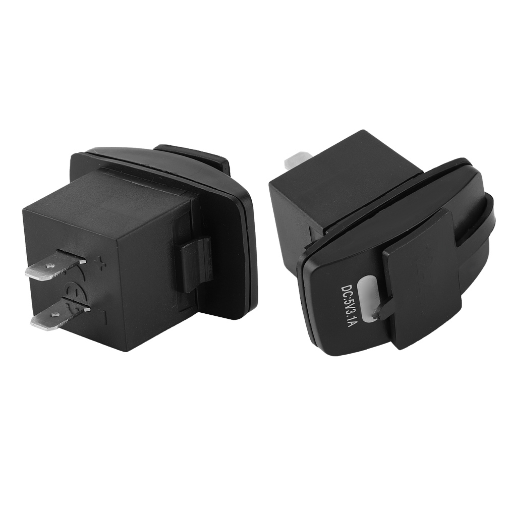 3,1a Wasserdichter Dual-usb-auto-/boots-ladestecker, Zigarettenanzünderanschluss Mit Schnellausgang, 12v/24v-adapter, Ip65 Wasserdichtes Gehäuse, Doppelanschlussspitze.