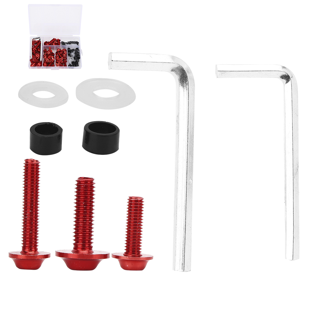 158-teiliges Universal-verkleidungsschrauben-dichtungsschlüssel-set Motorradzubehör Rot