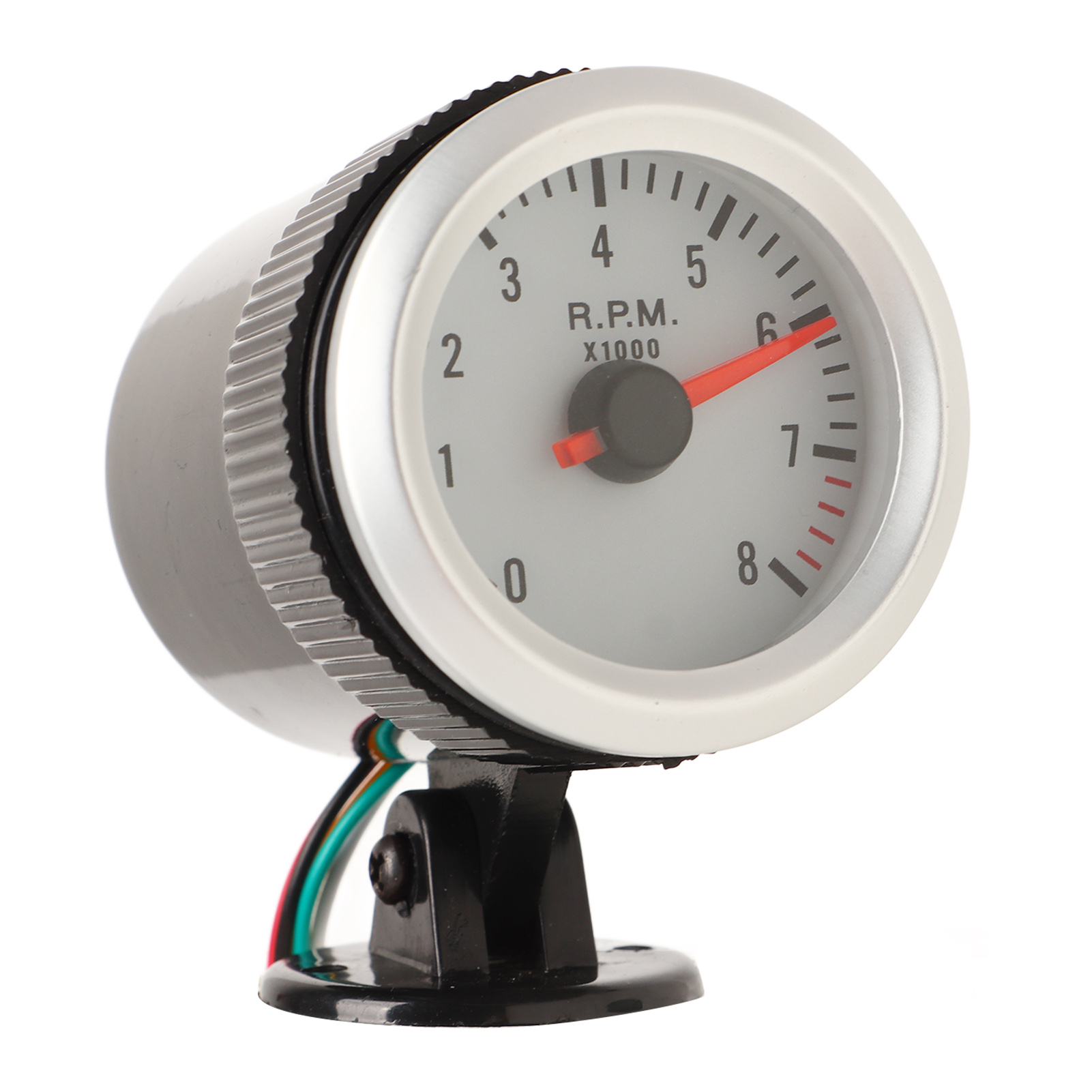 52-mm-2-in-1-led-tachometer Mit Weißem Zifferblatt Und Roter Zeigerbeleuchtung Für 4-, 6- Und 8-zylinder-benzinfahrzeuge