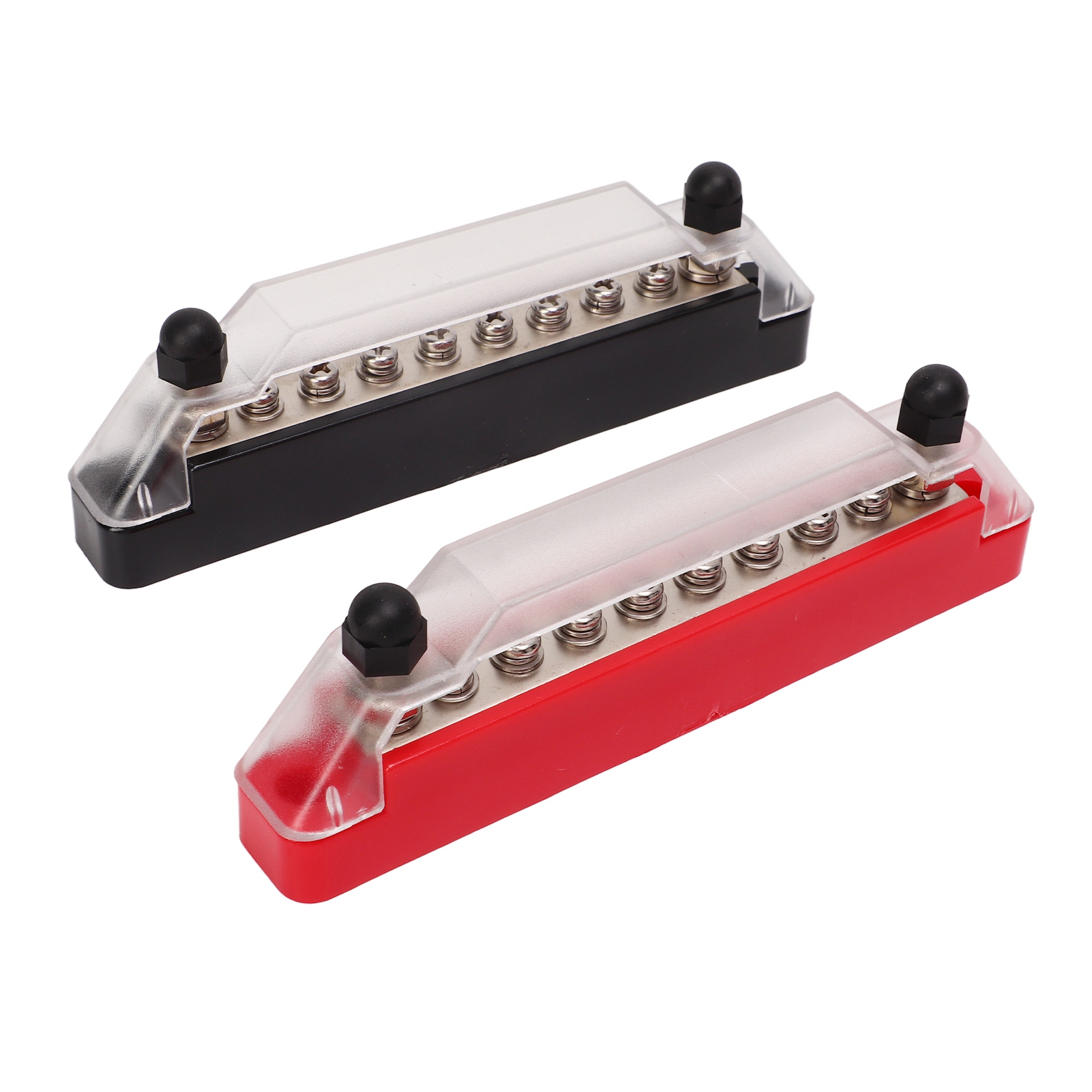 Elektrischer Verteilerblock Mit 10 Anschlüssen, 48 V, 150 A, Sammelschiene Mit 2 M6-schrauben Und 8 M4-schrauben, Für Auto Und Boot, Paar Aus 2 Stück.