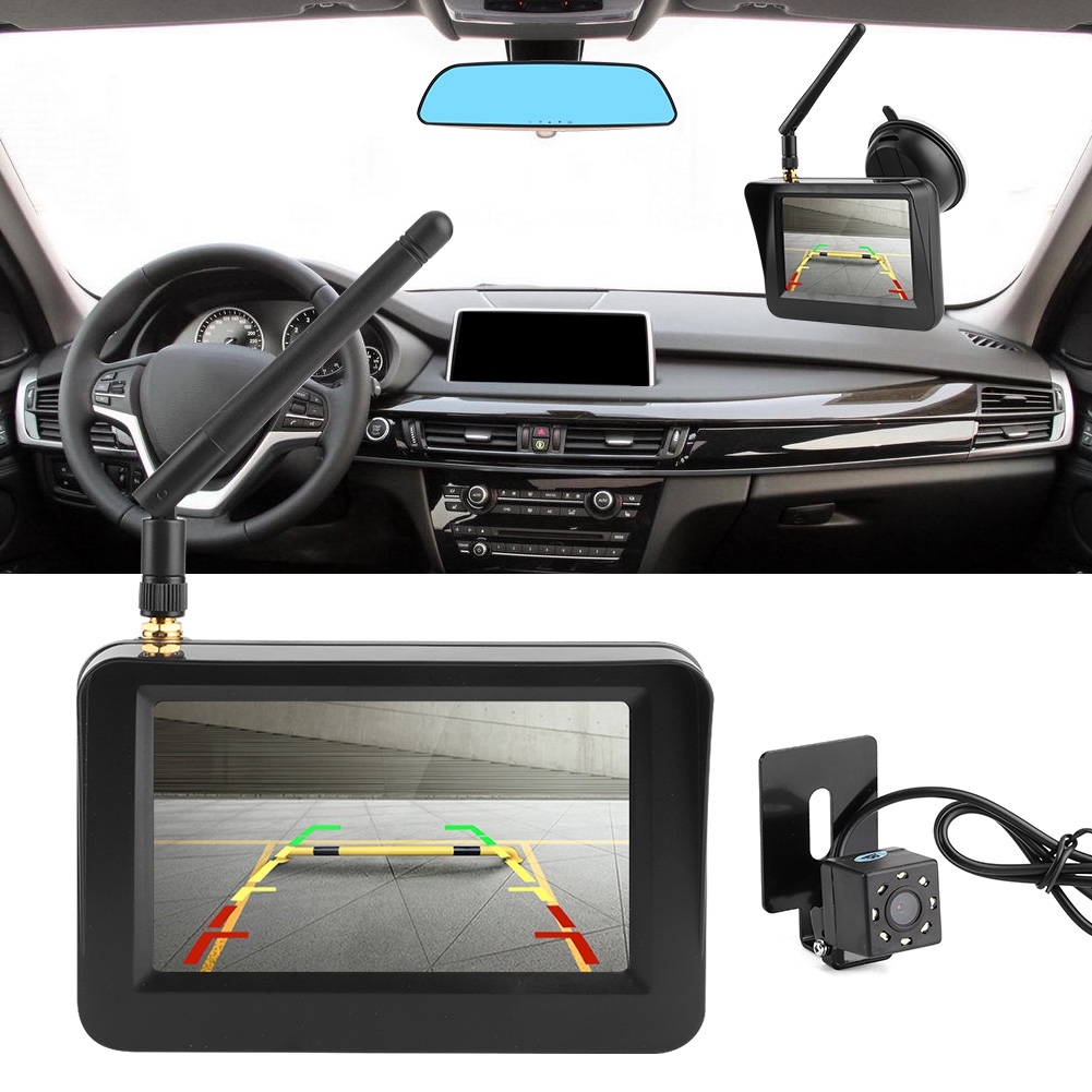 4,3-zoll-wlan-rückfahrkamera Mit Kennzeichenbeleuchtung, Rückfahrkamera, Einparkhilfe Und Hd-monitor