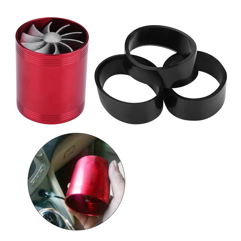 Turbolader Aus Aluminium Für Pkw, Doppelturbinenlüfter, Kraftstoffsparender Kompressor, Roter Turbolader