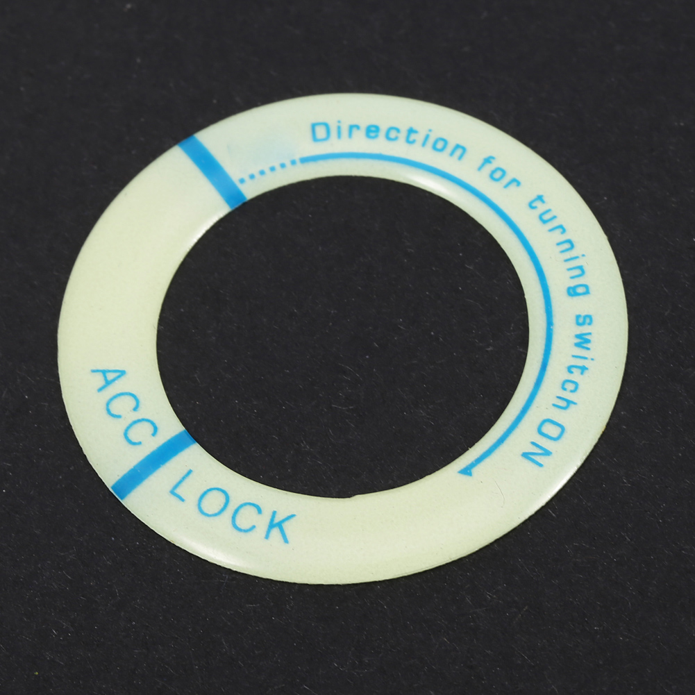 Beleuchteter Zündschlüssel Für Motorrad/auto, Universeller Dekorativer Rundring, Blaue Schriftabdeckung, Autozubehör.