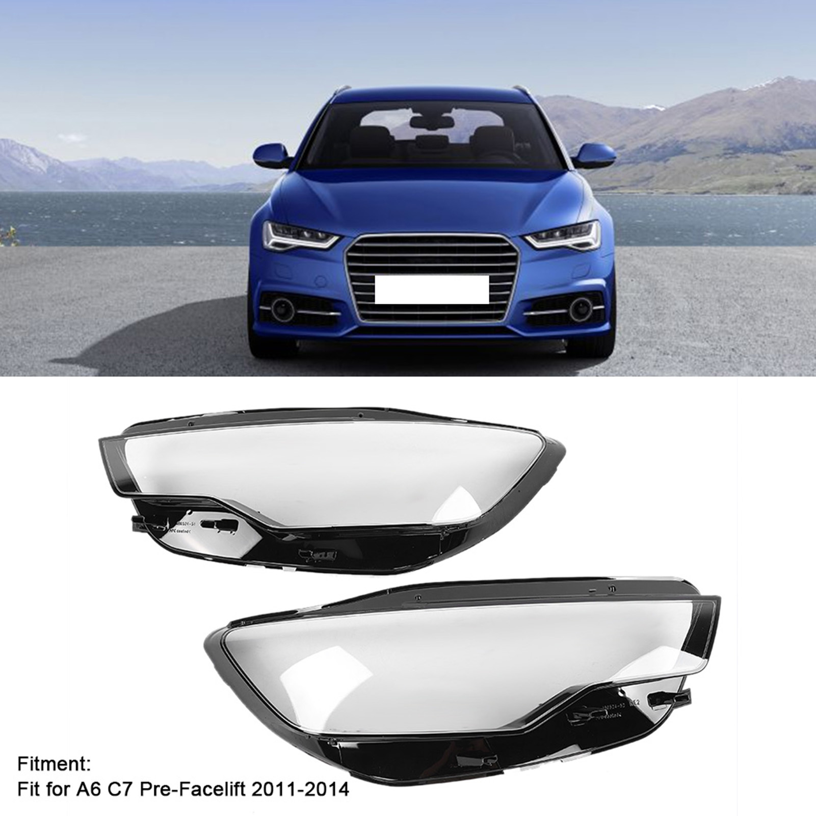 Scheinwerfer-linsenabdeckung Links/rechts, Passend Für Audi A6 C7 Vor-facelift 2013–2015