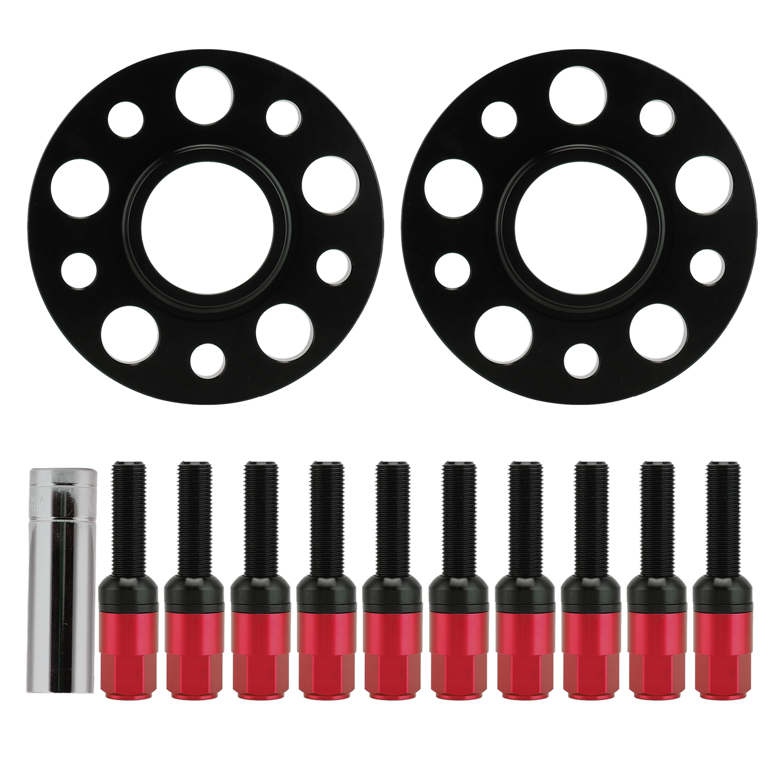 Satz Mit 4 Radabstandshaltern 5x112 15mm Roter Aluminiumflansch Kompatibel Mit 1er F40 2019-2020