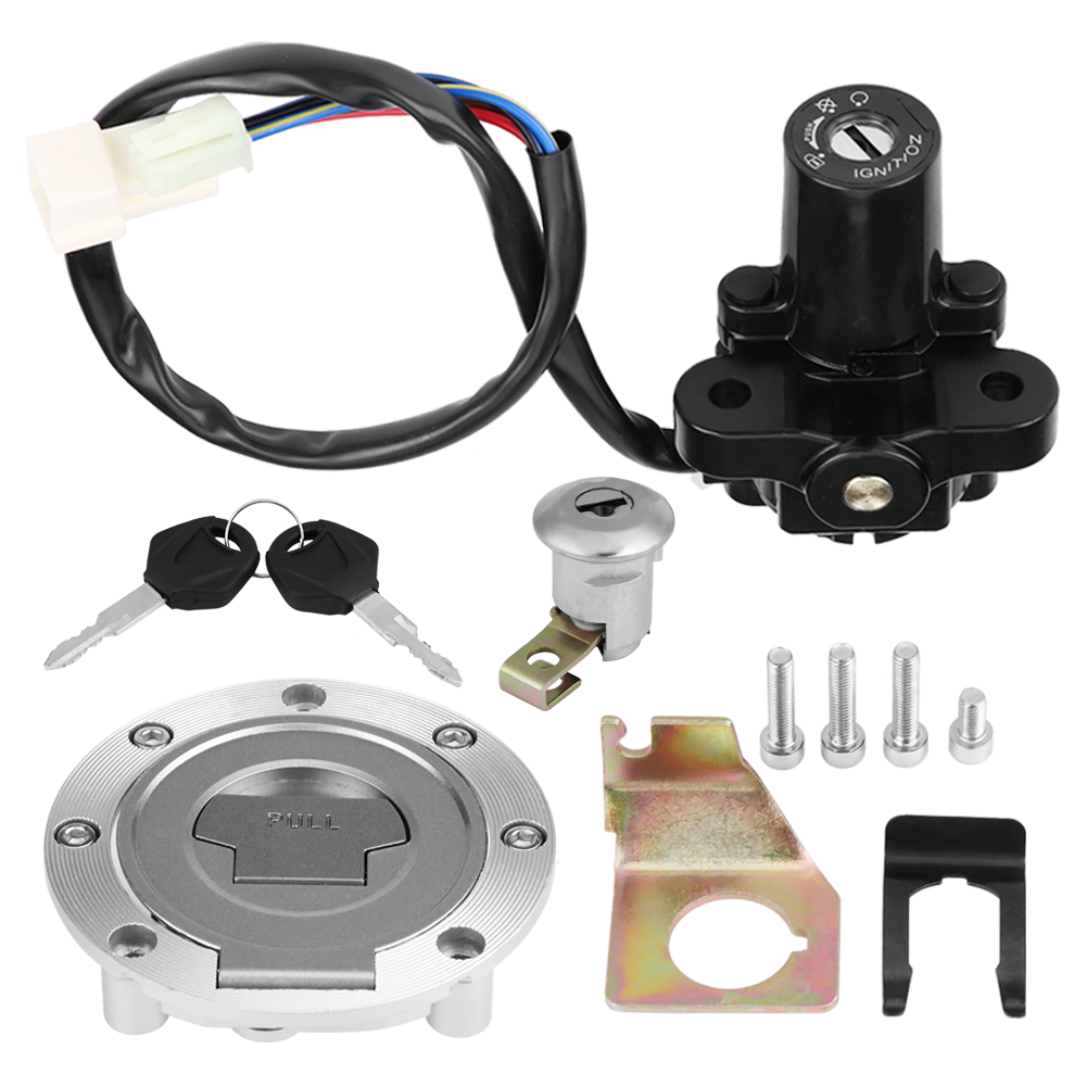 Tankdeckel, Zündschloss Und Sitzbankschloss Mit Schlüsseln Für Yamaha Yzf R1 R6 Fz6 2001-2012, Komplettes Schließset, Motorradteile