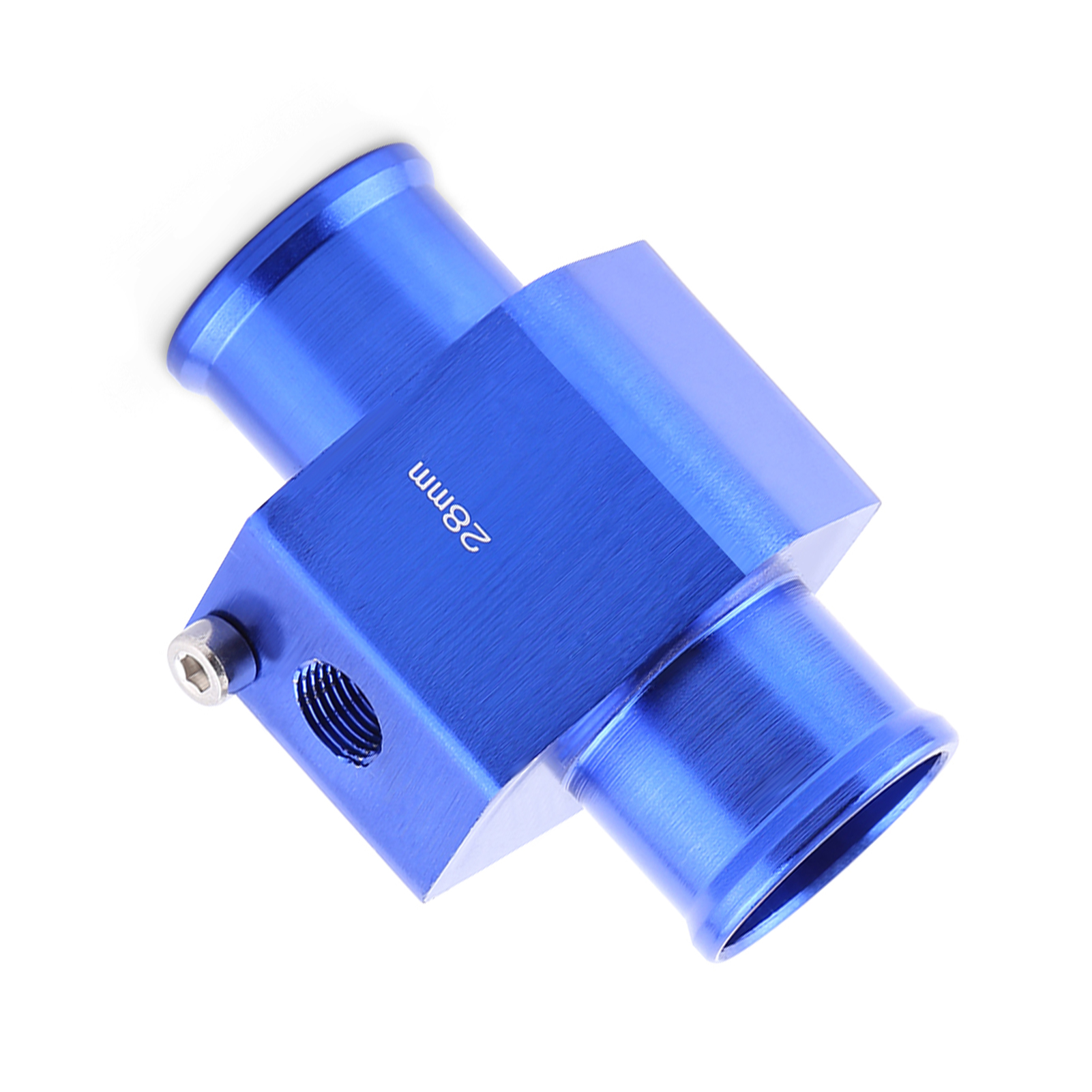 Universeller Metallanschluss Für Wassertemperatursensor, 28-mm-schlauchadapter, Blau, Kompatibles Kfz-teil Für Thermosonde.