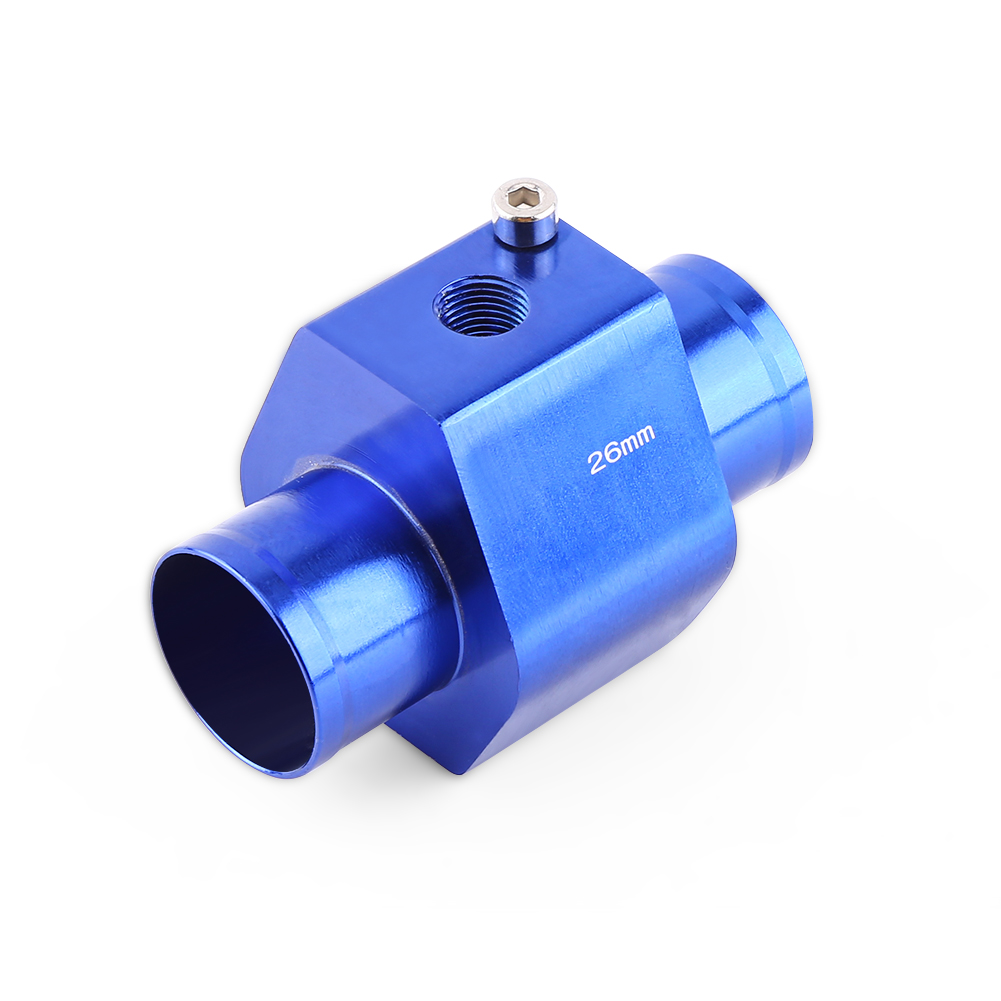 Universeller Metallanschluss Für Wassertemperatursensor, 26-mm-verbindungsrohr, Blauer Adapter, Robustes Autoteil.