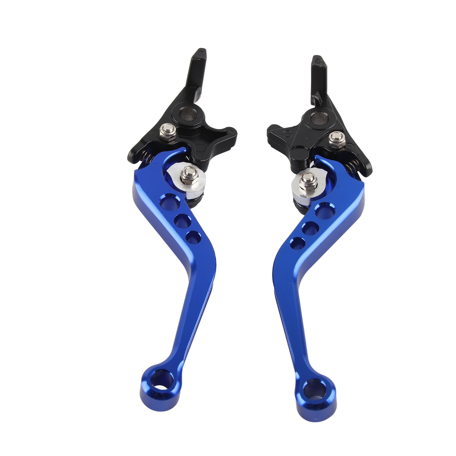 Blaue Cnc-gefräste Aluminium-doppelscheibenbremshebel Für Motorrad Und Roller, Paar Aus 2 Stück, Zubehör Zur Leistungssteigerung.