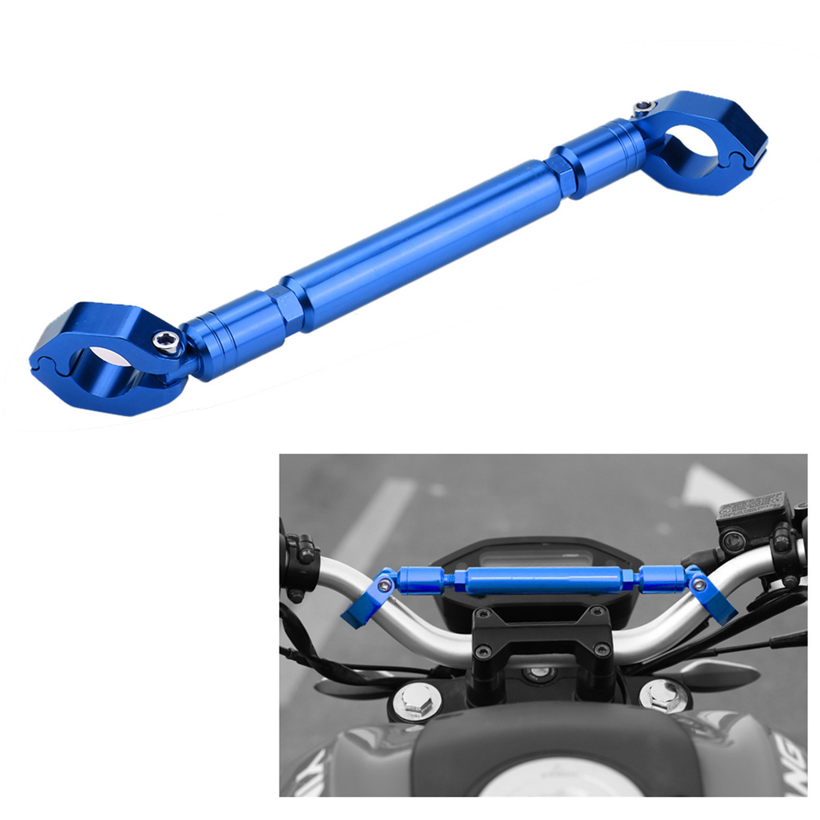 Motorradlenker Aus Aluminiumlegierung, Stabilisator-querstange, Blaues Motorradzubehör