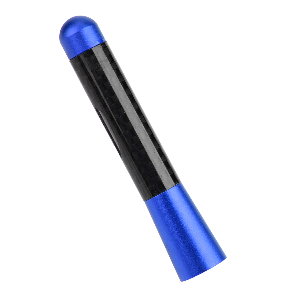 3-zoll-kurzantenne Aus Kohlefaser Für Autoradios, Universal-adapterschraube Für Automatische Abstimmung, Blaue Farbe, Ersatzteil
