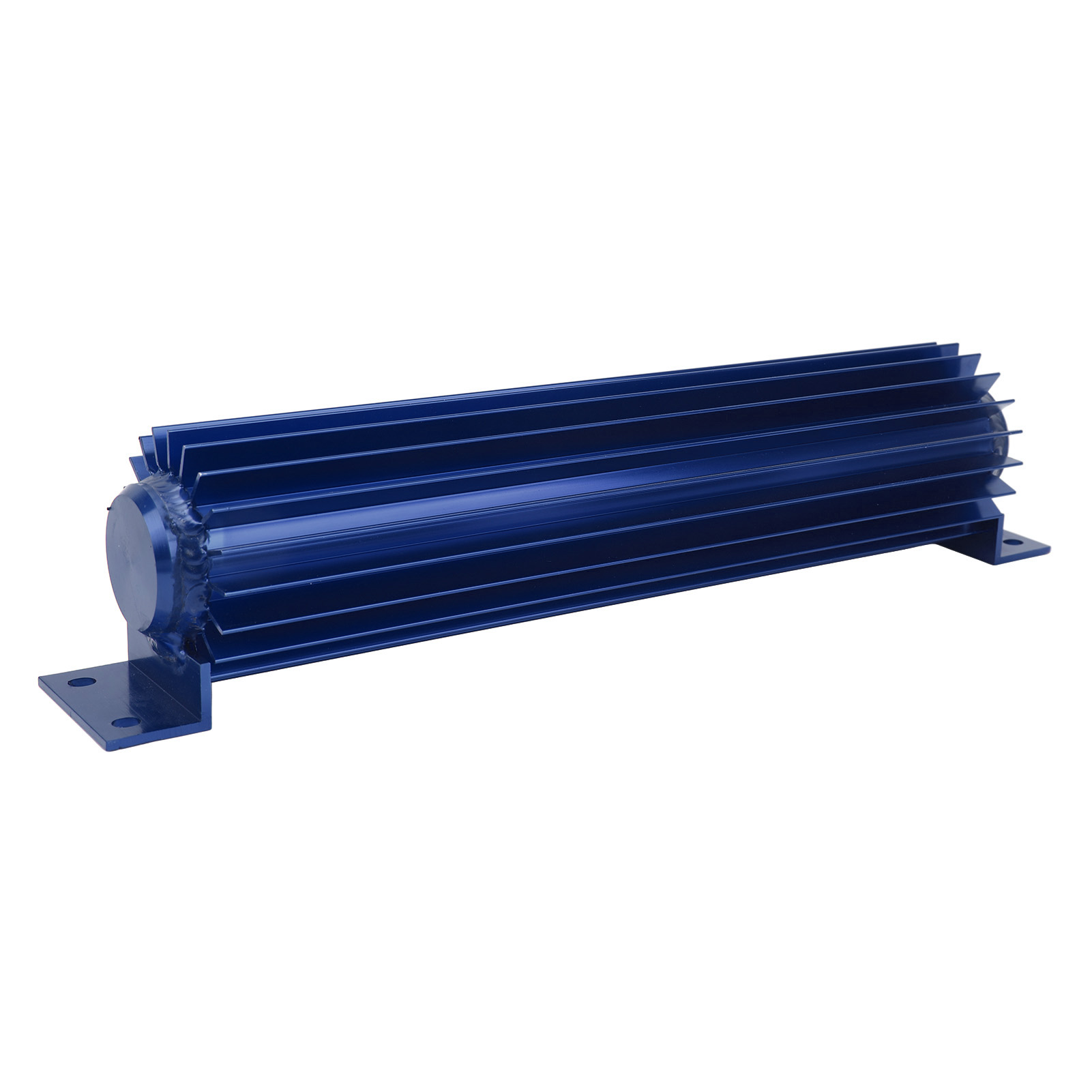 12-zoll-zweikanal-getriebekühler Aus Blau Eloxiertem Aluminium, Doppelpass-kühler Mit Kühlrippen, Universell Für Pkw Und Lkw