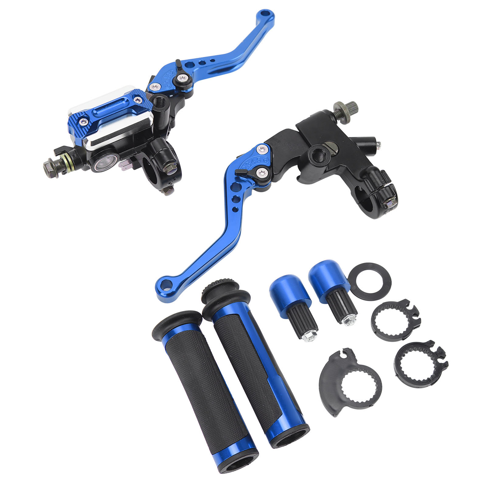 2-teiliger Motorradbremshebel Mit 22-mm-hauptbremszylinder Für Roller, Motorrad, Sportmotorrad, Quad, Blau