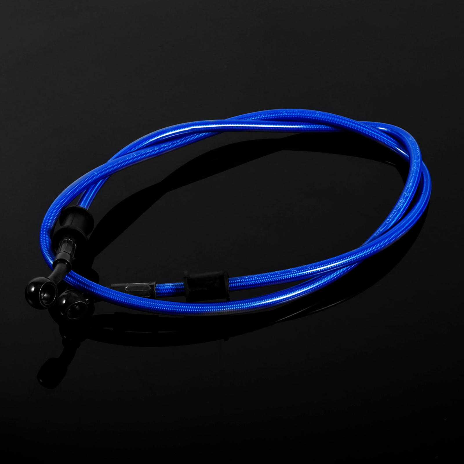 Motorradbremsleitung, Ummantelter Edelstahl, 60 Cm, Blau, Ölleitung, Kupplungsschlauch